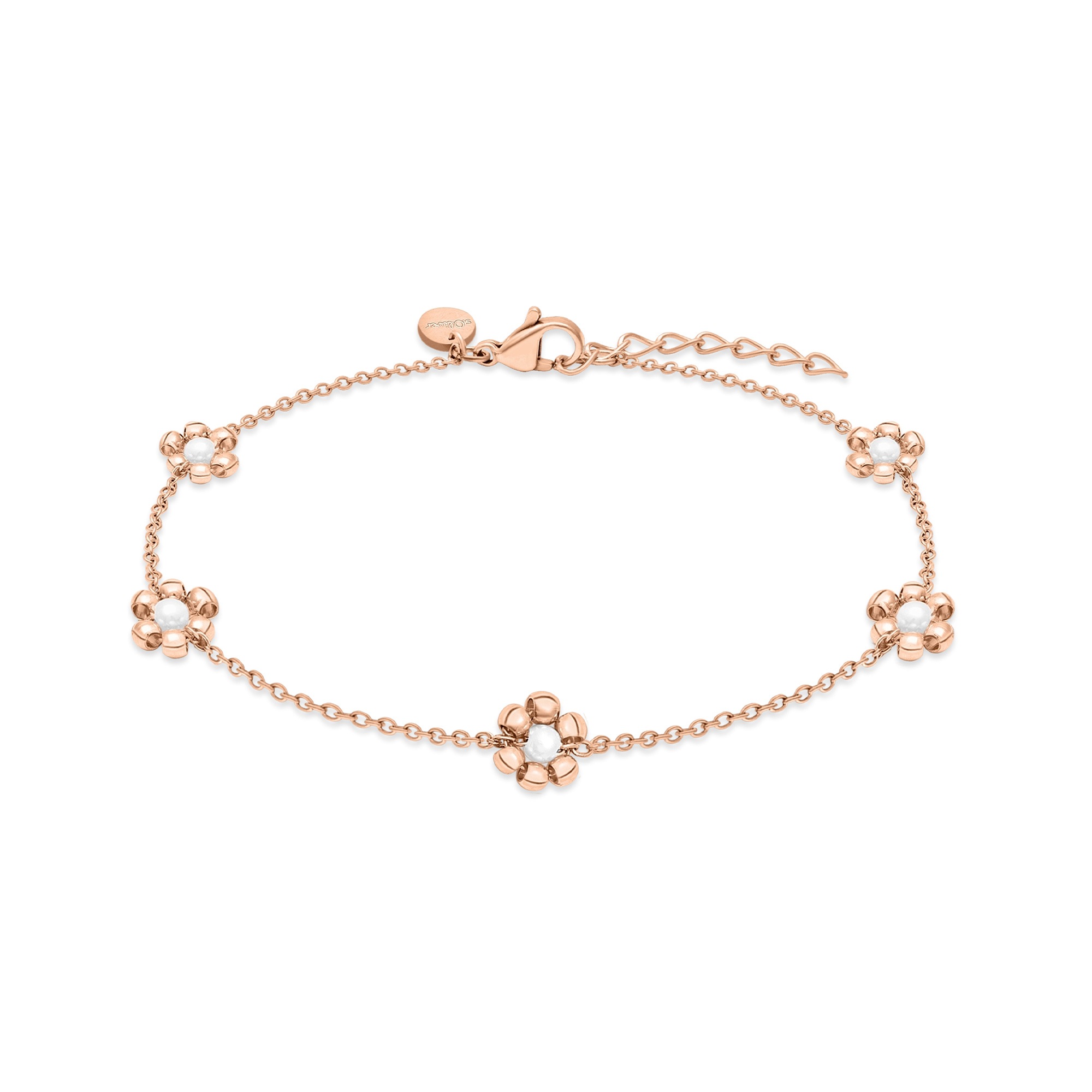 s.Oliver Fußkette »Flower, Blumen-Design« mit Kunststoffperle