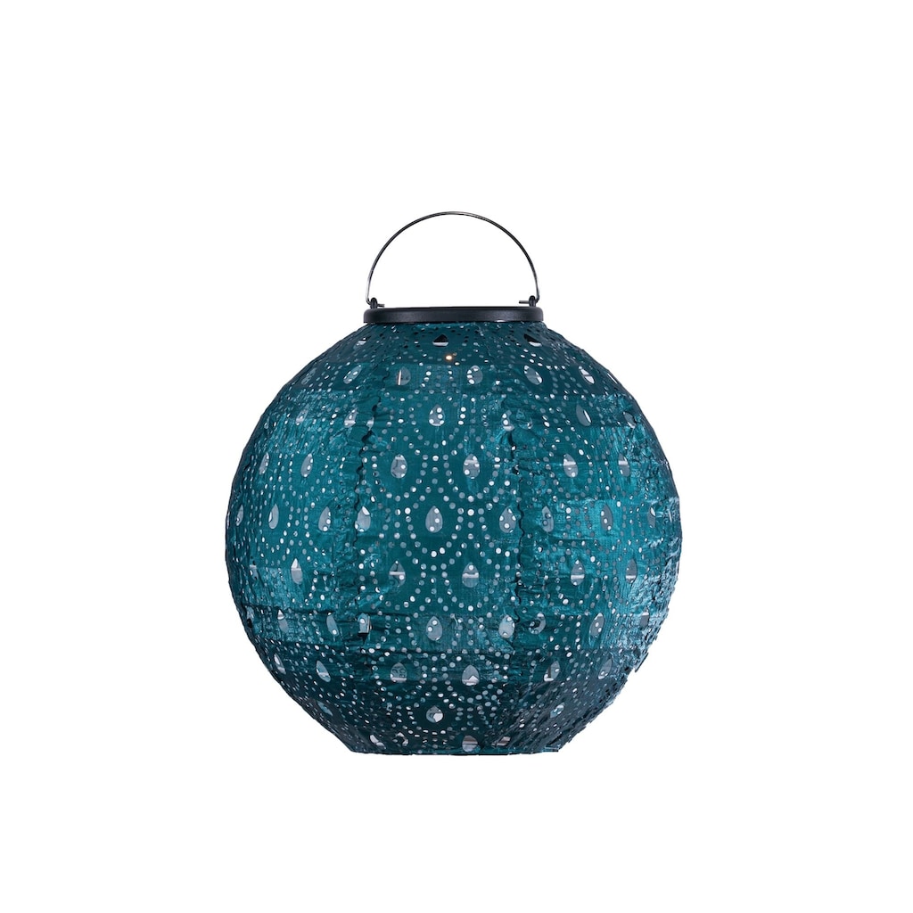 Pauleen LED Laterne »Sunshine Charm Lampion Solar blau Tyvek Vlies«, 1 flammig-flammig