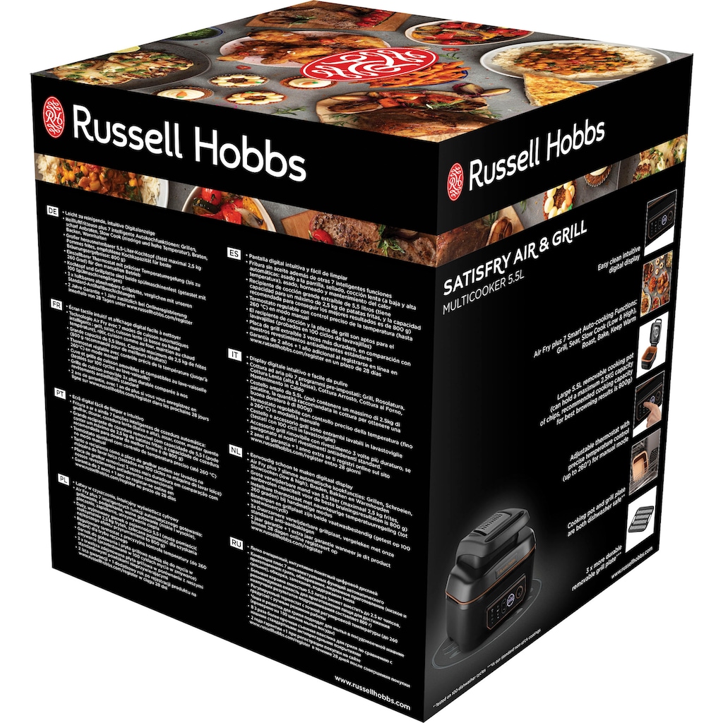 RUSSELL HOBBS Heißluftfritteuse »Multikocher SatisFry Air & Grill 26520-56«, 1745 W, Fassungsvermögen 5,5 l, groß - 5,5 l