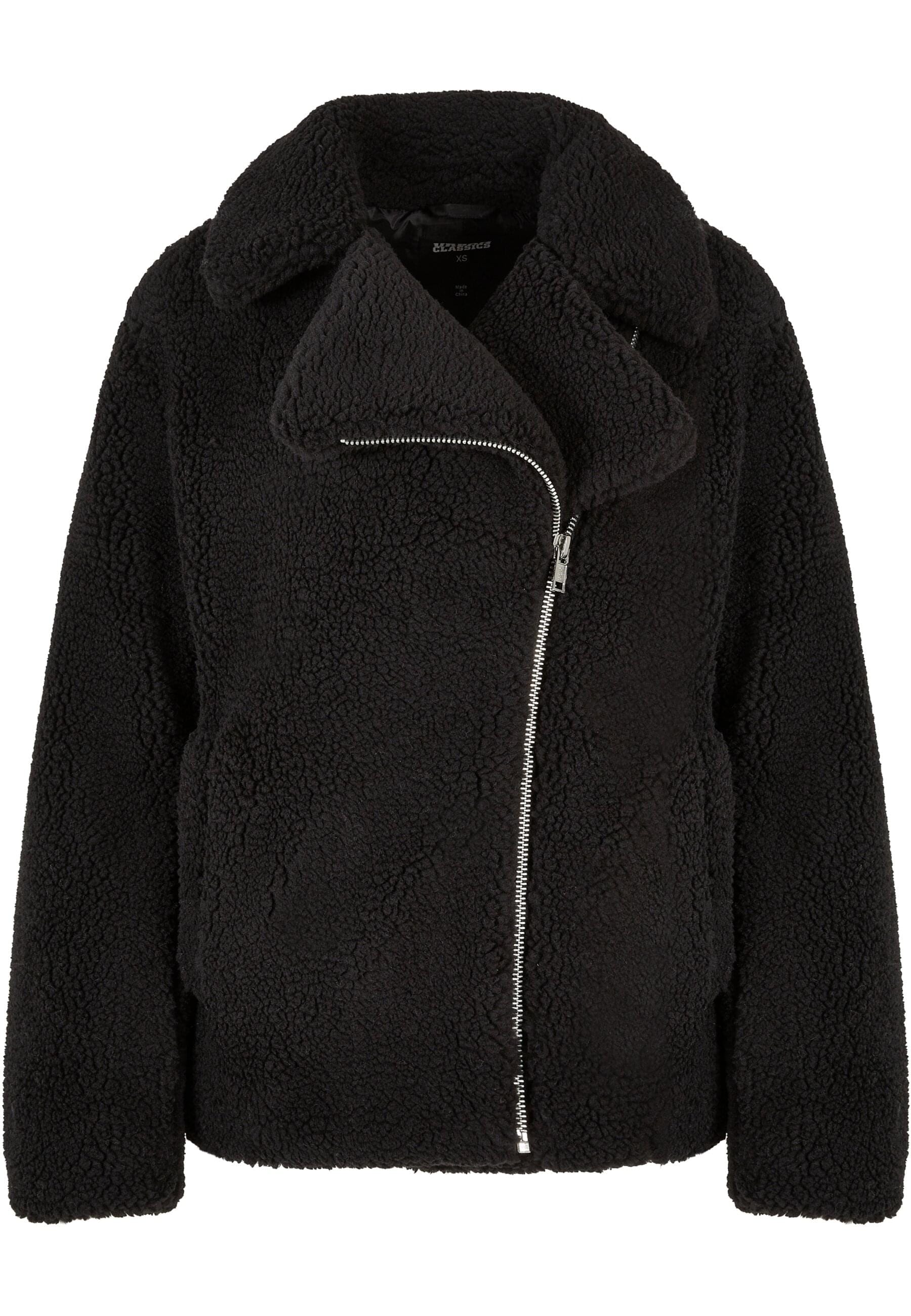 URBAN CLASSICS Winterjacke "Urban Classics Damen Ladies Sherpa Biker Jacket günstig online kaufen