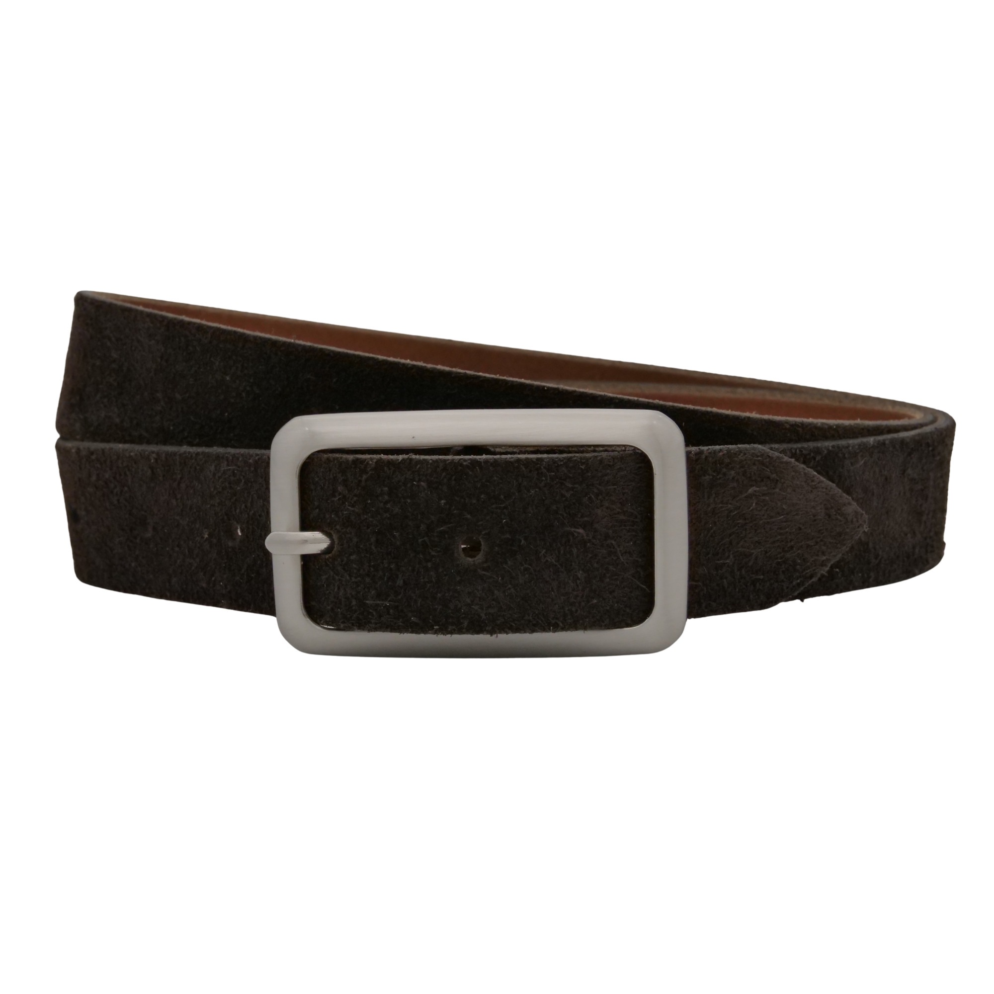 ANNAMATONI Damen Ledergürtel "AnnaMatoni Damen Ledergürtel in hochwertigem Velour Leder 3cm"mokka 690, Gr. 125, 100% Leder, Gürtel