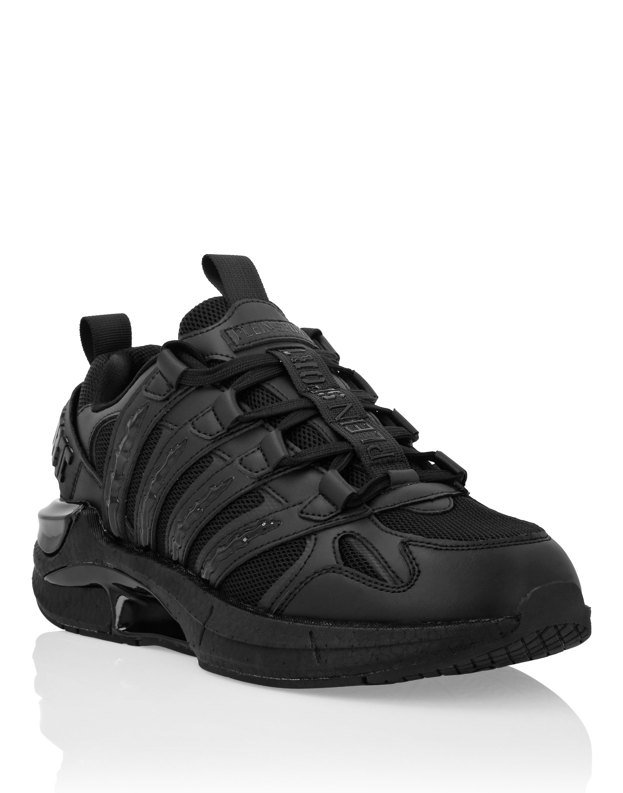 Sneaker PLEIN SPORT "Lo-Top Turnschuhe", Damen, Gr. 42, Normalschaft, schwarz (0202, schwarz, schwarz), Schuhe Sneaker 2