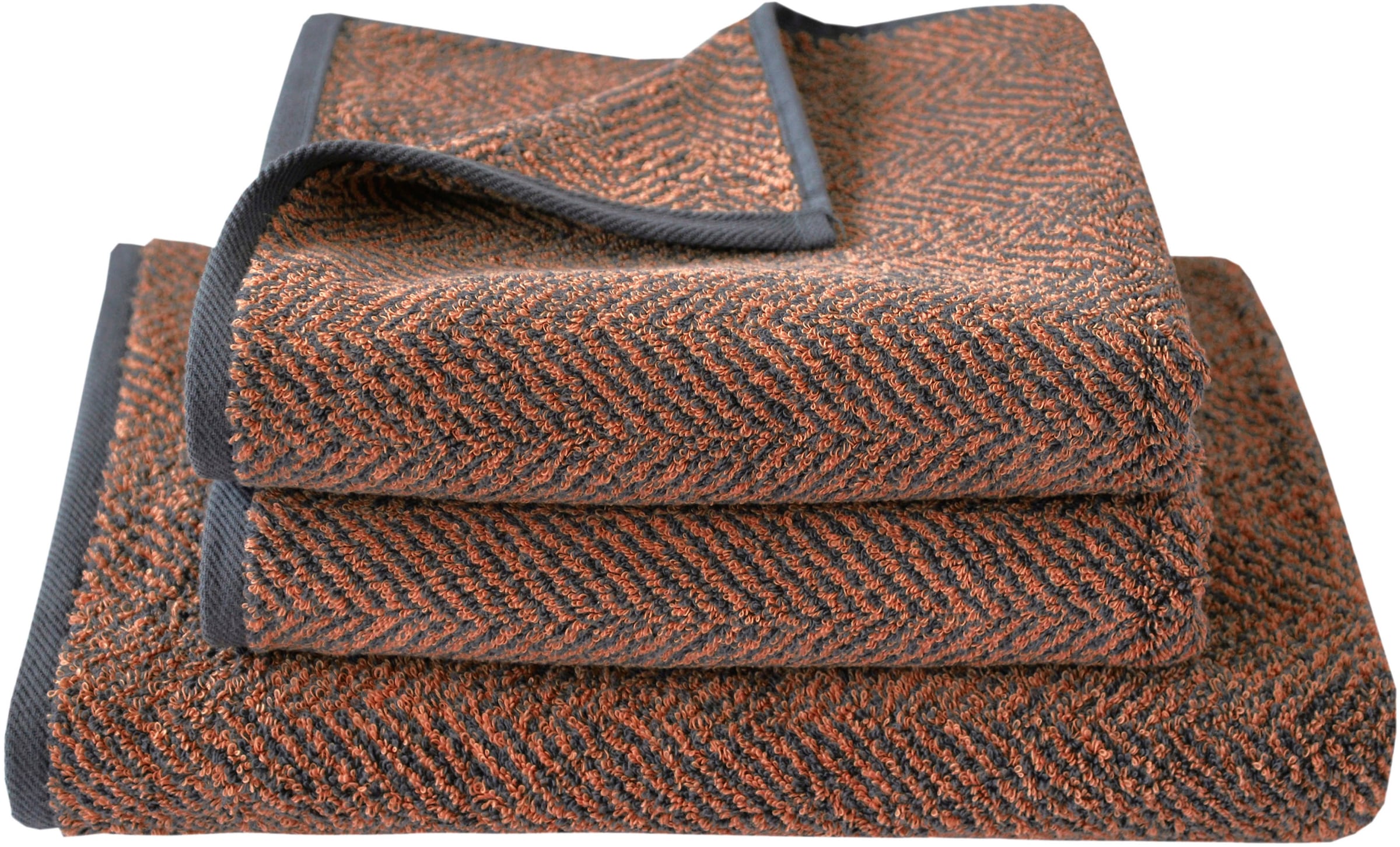 Dyckhoff Handtuch Set "Golden Shades Herringbone" Set 3 Stk. Walkfrottier m günstig online kaufen
