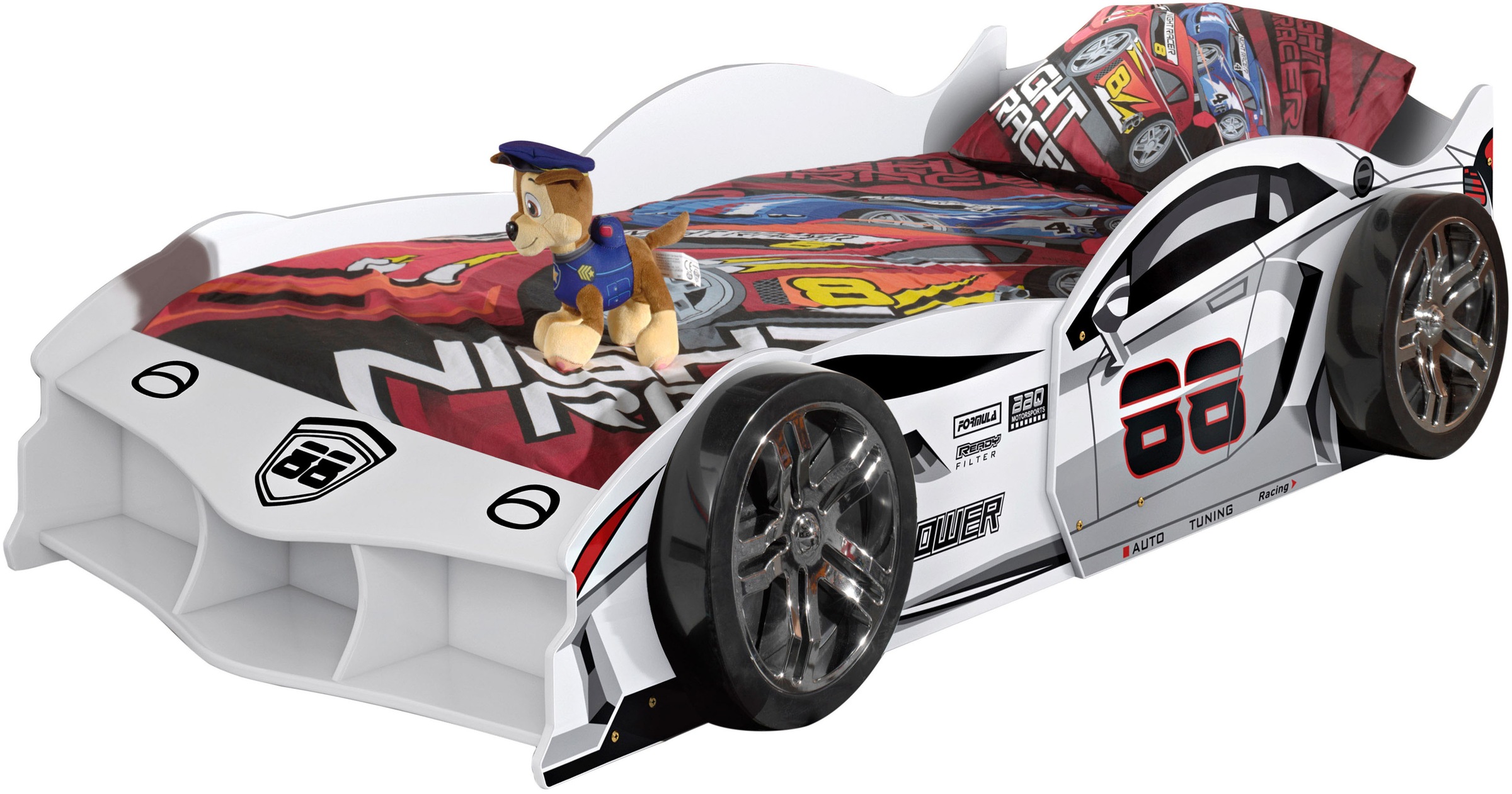 Vipack Autobett "Max 90/200 cm, im Rennwagen-Design, die Show im Kinderzimm günstig online kaufen