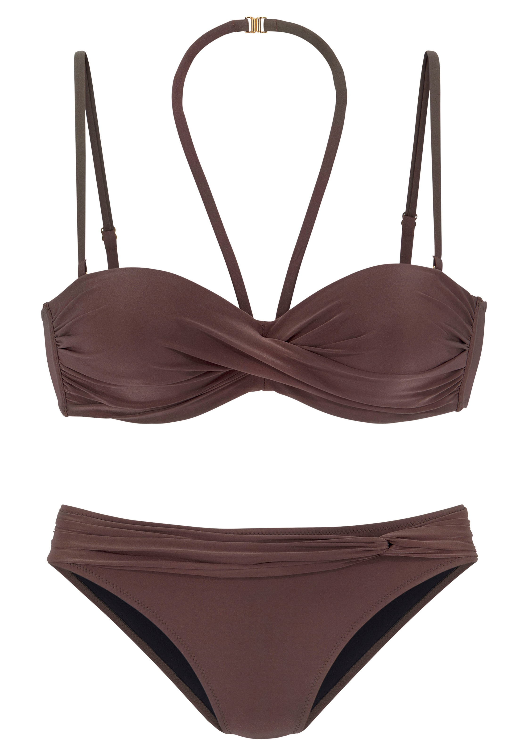 LASCANA Bügel-Bandeau-Bikini, mit verschiedenen Trägervarianten