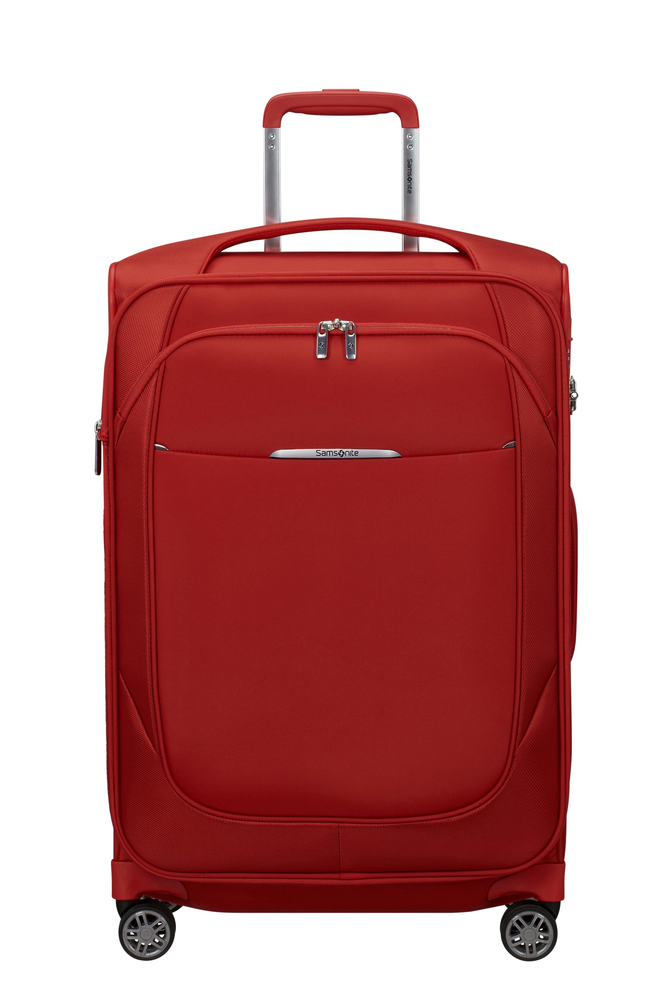 SAMSONITE Weichgepäck-Trolley "RE-LITE, verschiedene Größen und Farben", rot, Polyester, Koffer, mit arretierbarem und versenkbarem