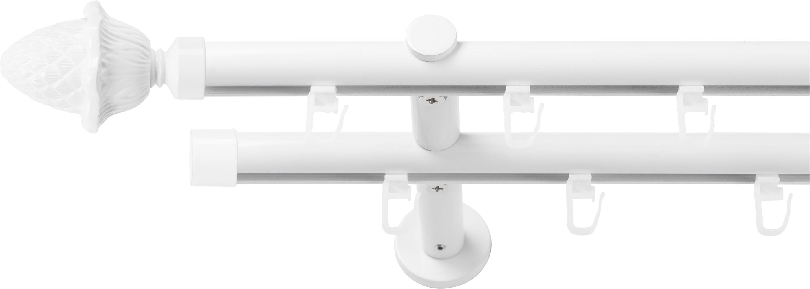 SN DECO GROUP Gardinenstange Ø 19 mm 2 läufig-läufig Fixmaß;kürzbar