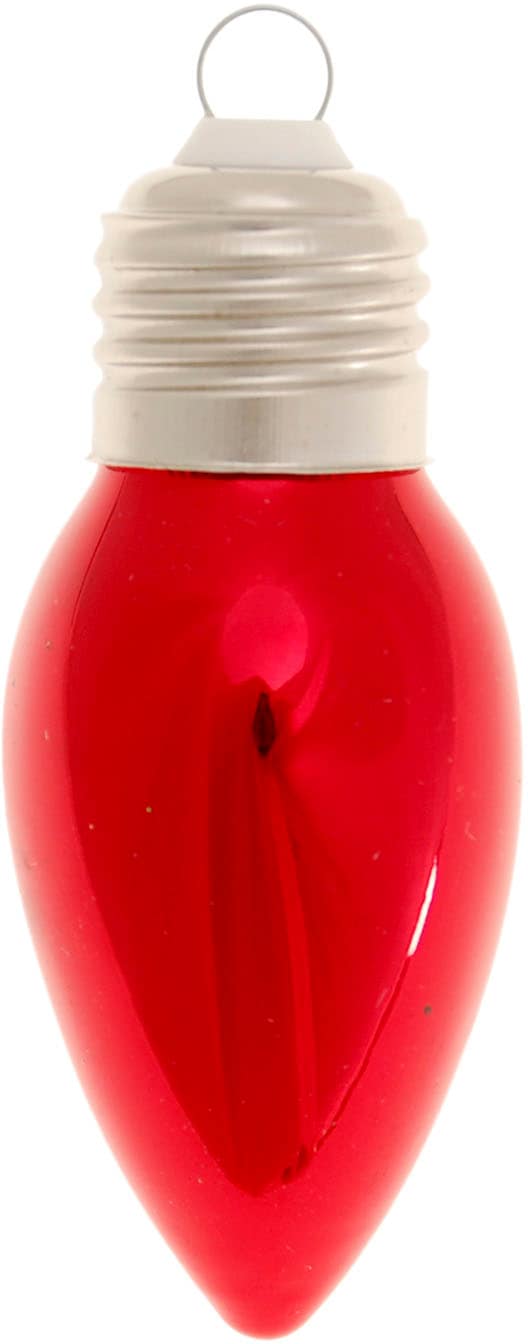 Krebs Glas Lauscha Christbaumschmuck »Glühbirne rot/gelb/grün/blau, Höhe ca. 9 cm«, (Set, 4 tlg.), Weihnachtsdeko, Christbaumkugeln aus Glas, Weihnachtsbaumkugel
