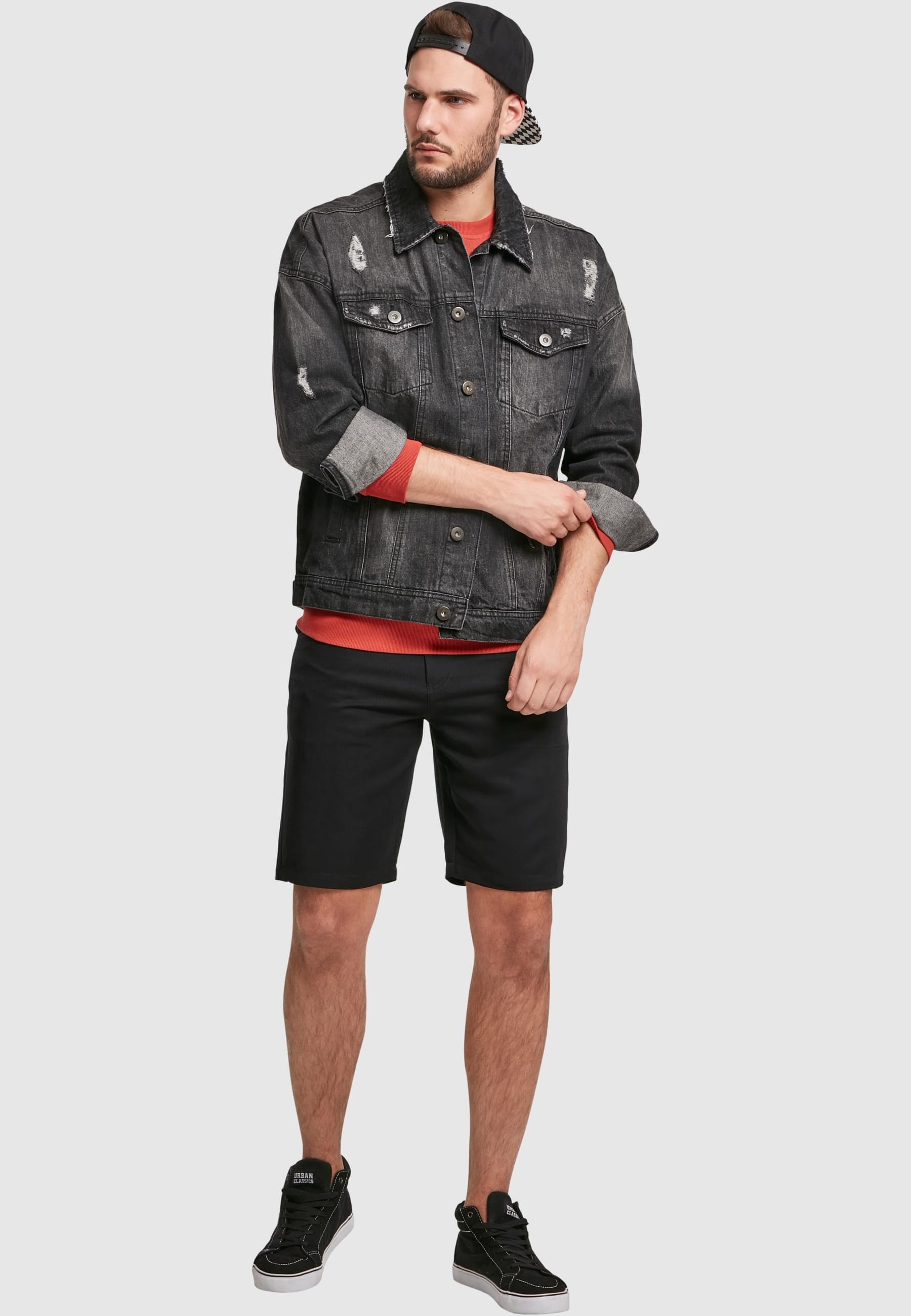 URBAN CLASSICS Stoffhose »Urban Classics Herren Viscose Twill Shorts«, (1 tlg.)