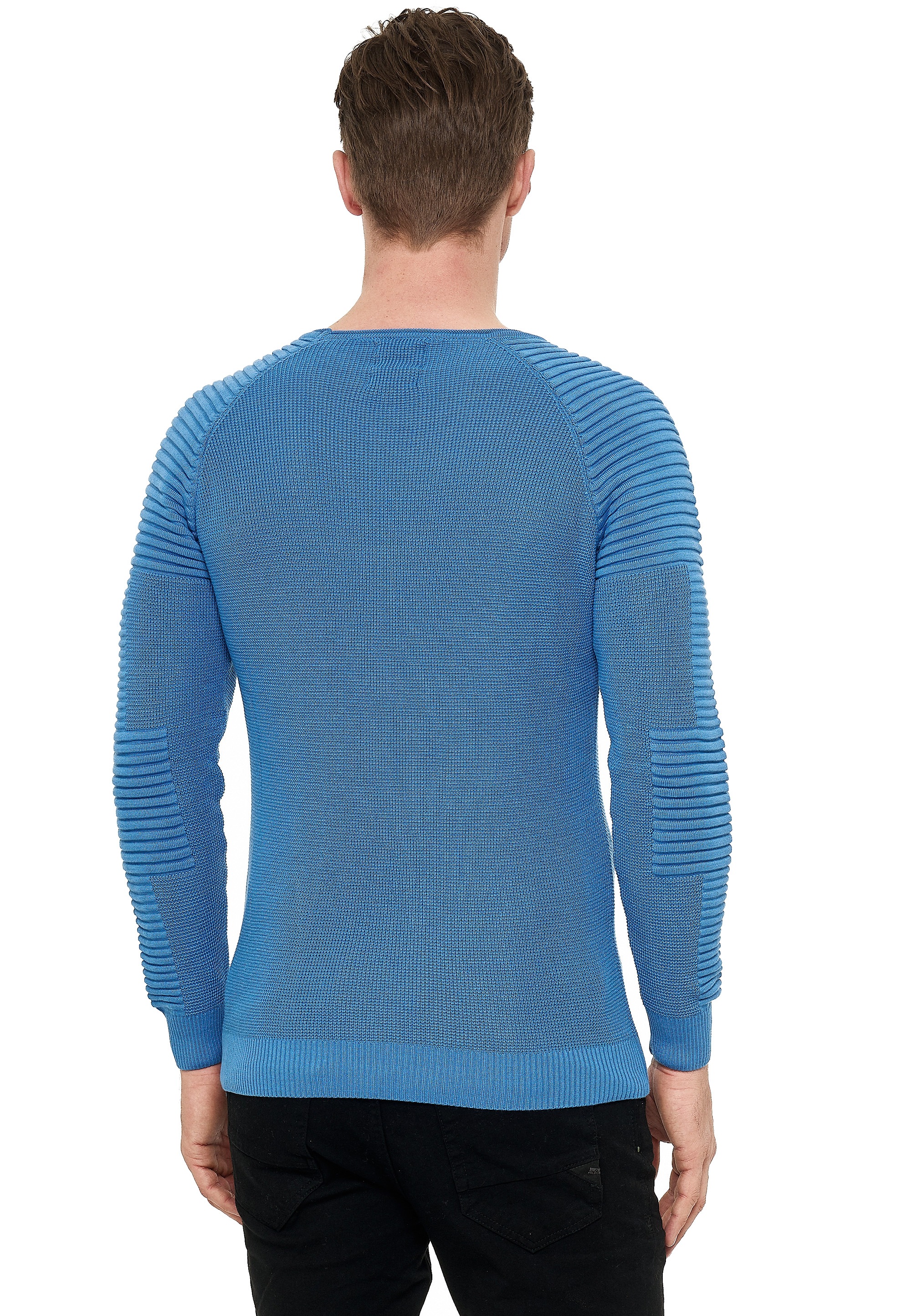 Rusty Neal Strickpullover, mit modernem Rundhalsausschnitt