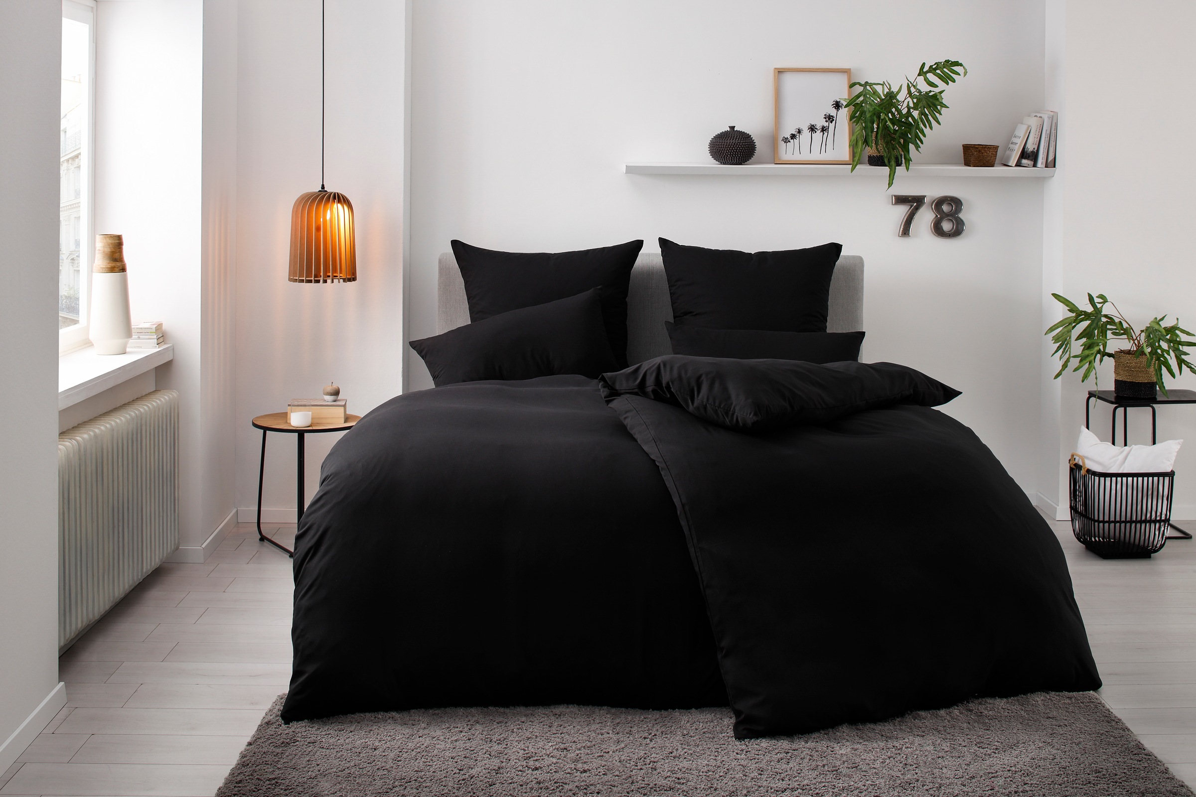 OTTO home Bettwäsche "Desner 100% Microfaser, extra weich, allergikerfreundlich" 2 Stk. Premium Qualität, uni, schnell trocknend, pflegeleicht, ab 135x200 cm