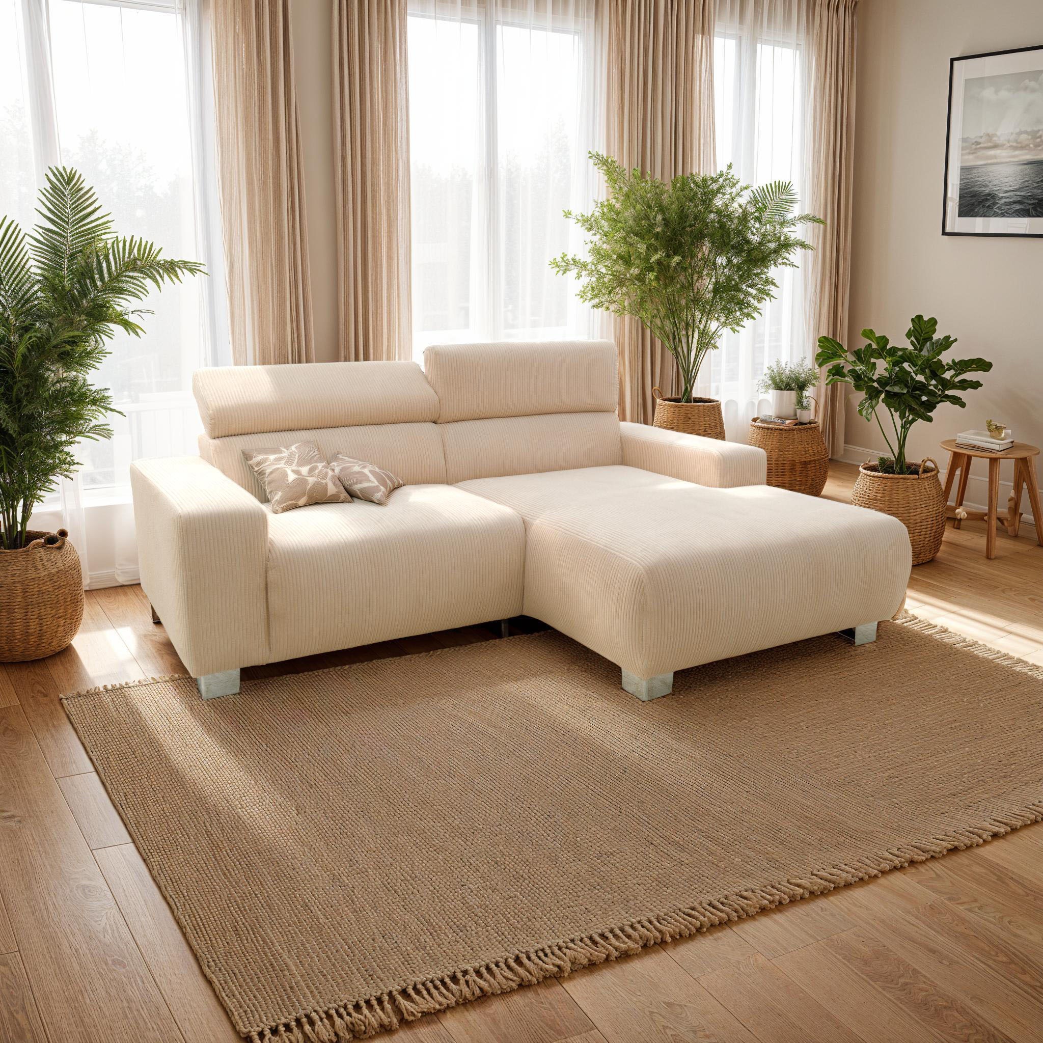 DOMO collection Ecksofa "100030 inkl. Kopfteilverstellung, guter Sitzkomfor günstig online kaufen