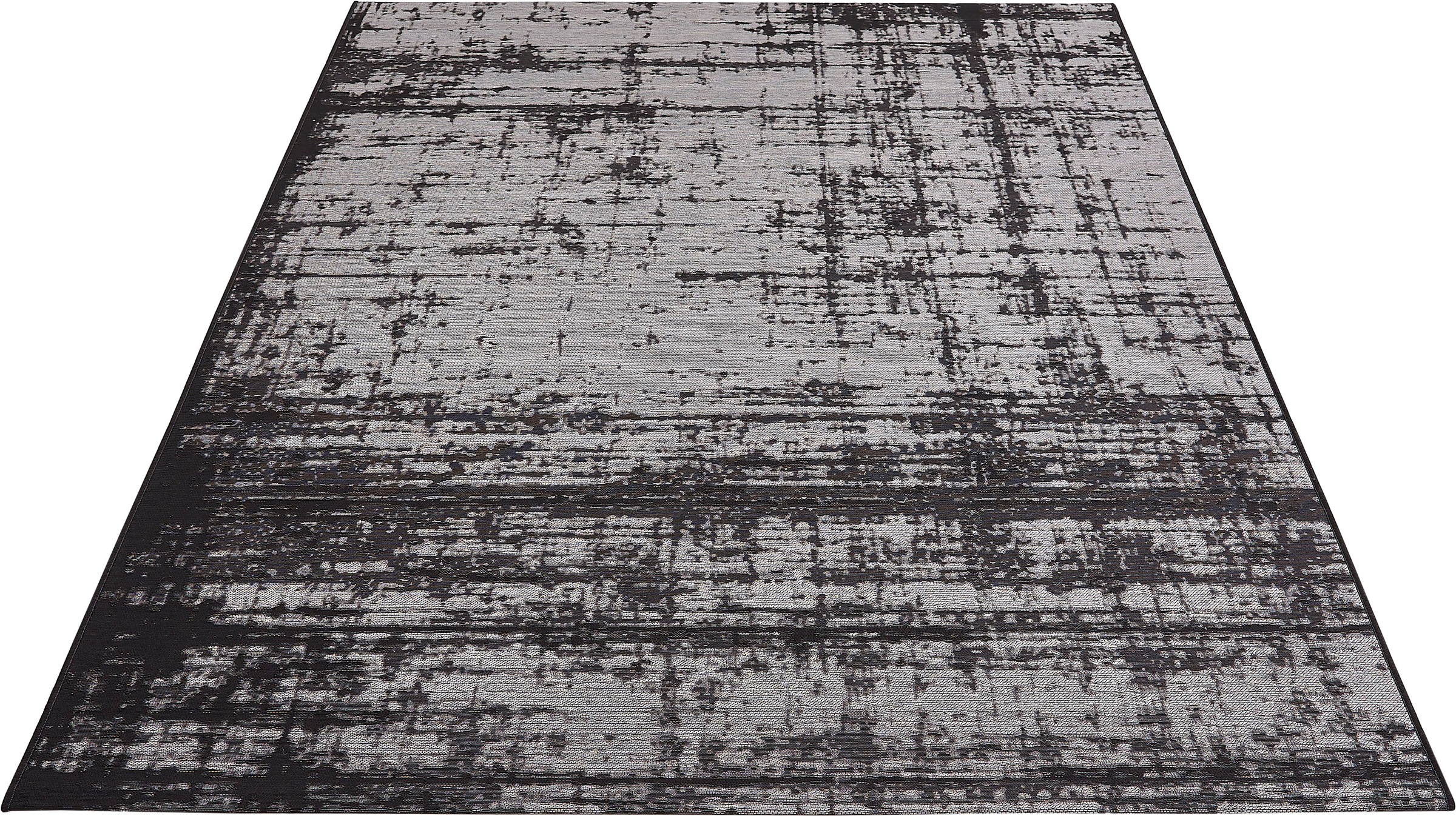 Teppich LUXOR LIVING "Panama, Made in Belgium", grau, B:123cm H:5mm L:180cm, Polyester, Polypropylen, Teppiche, Teppich, Flachgewebe, modernes Design, In- und Outdoor geeignet