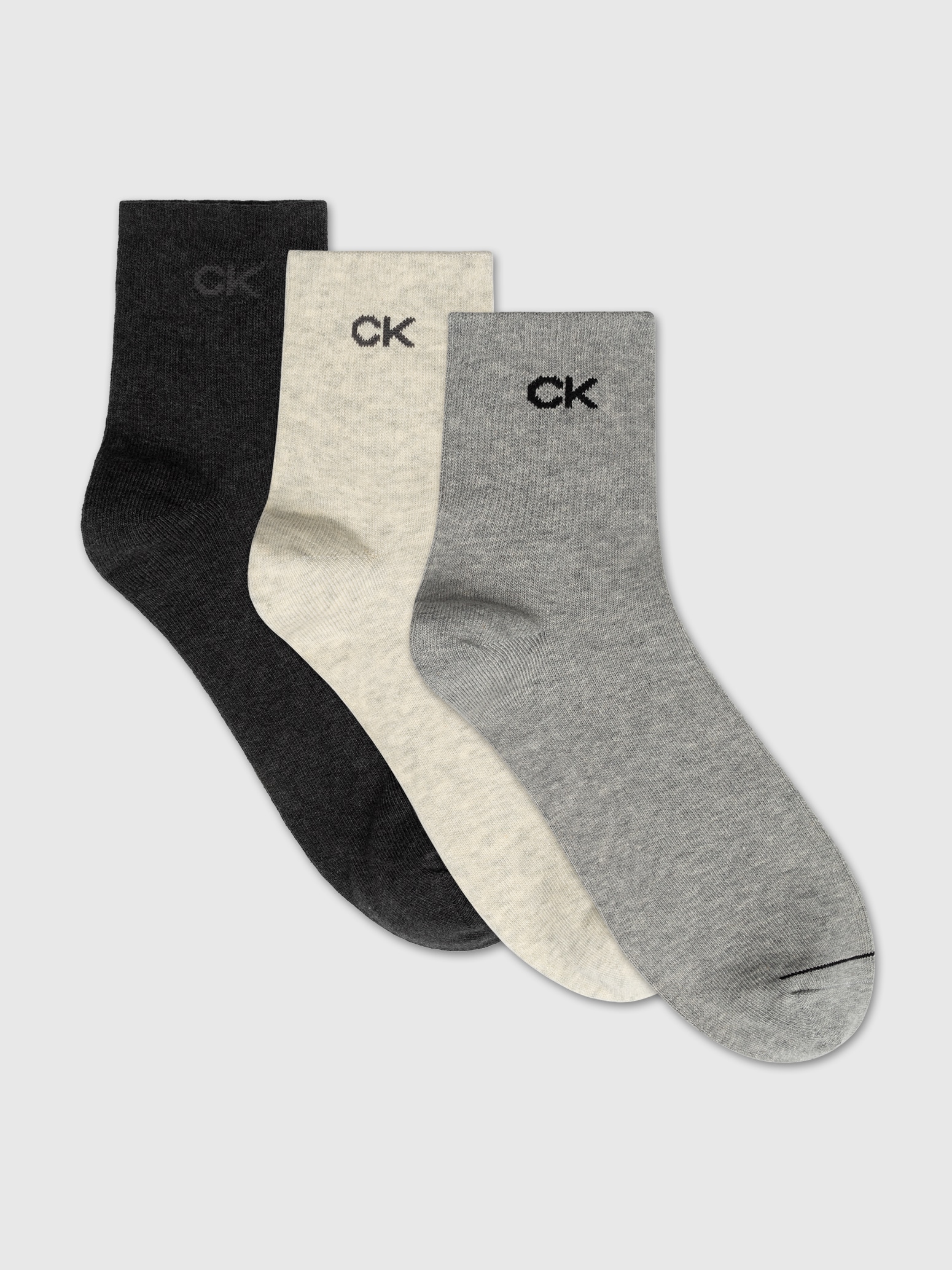 Calvin Klein Jeans Socken »CK MEN SHORT SOCK 3P«, (3 Paar), Mit flacher Zehennaht