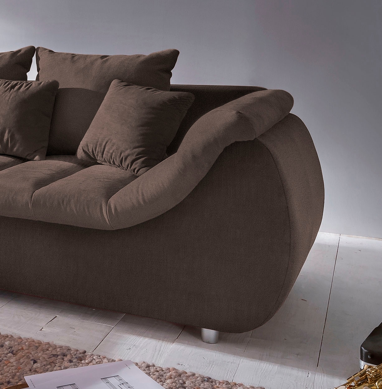INOSIGN Ecksofa »Imola elegant und bequem, aktuelle Steppung im Sitz, L-Form«, wahlweise mit Bettfunktion, OTTOs Choice