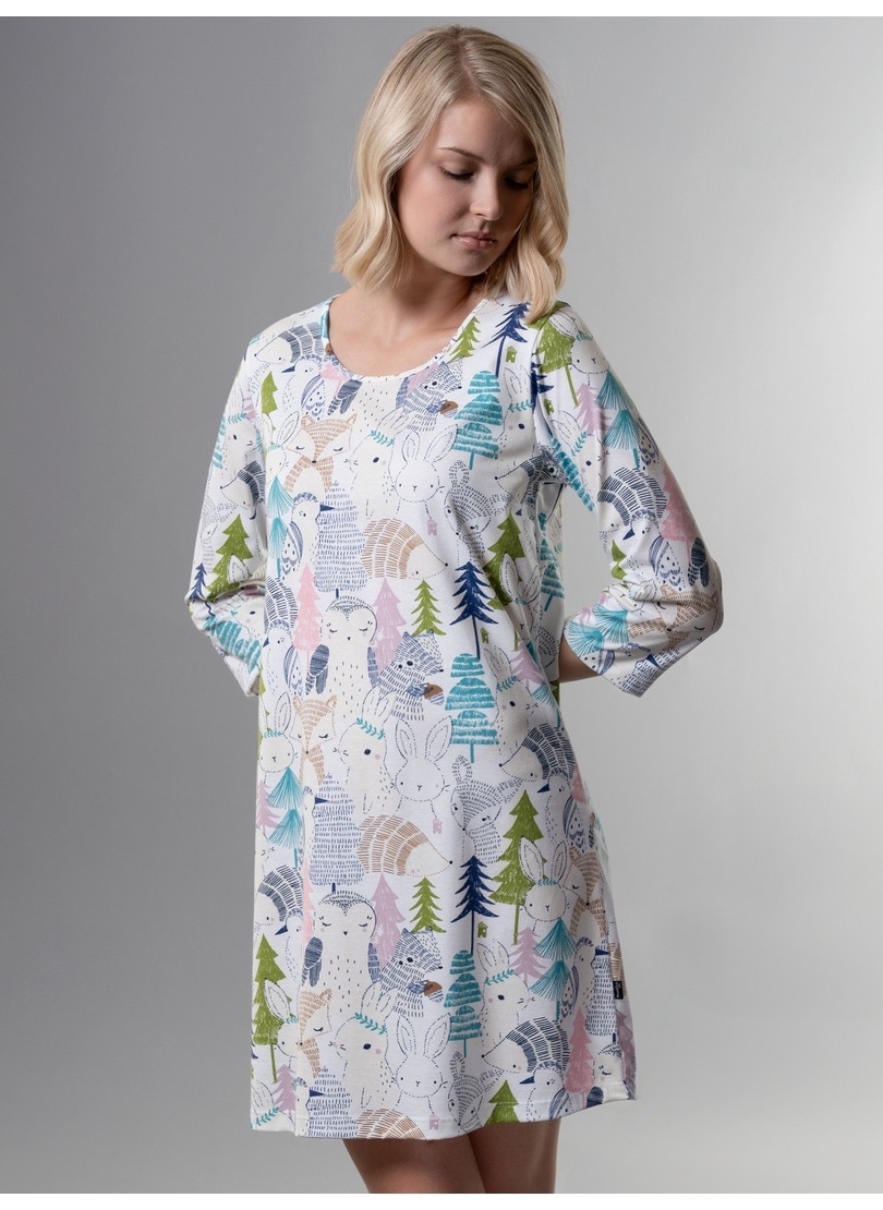 Trigema Nachthemd »TRIGEMA Nachthemd mit süßem Allover-Print«, (1 tlg.)
