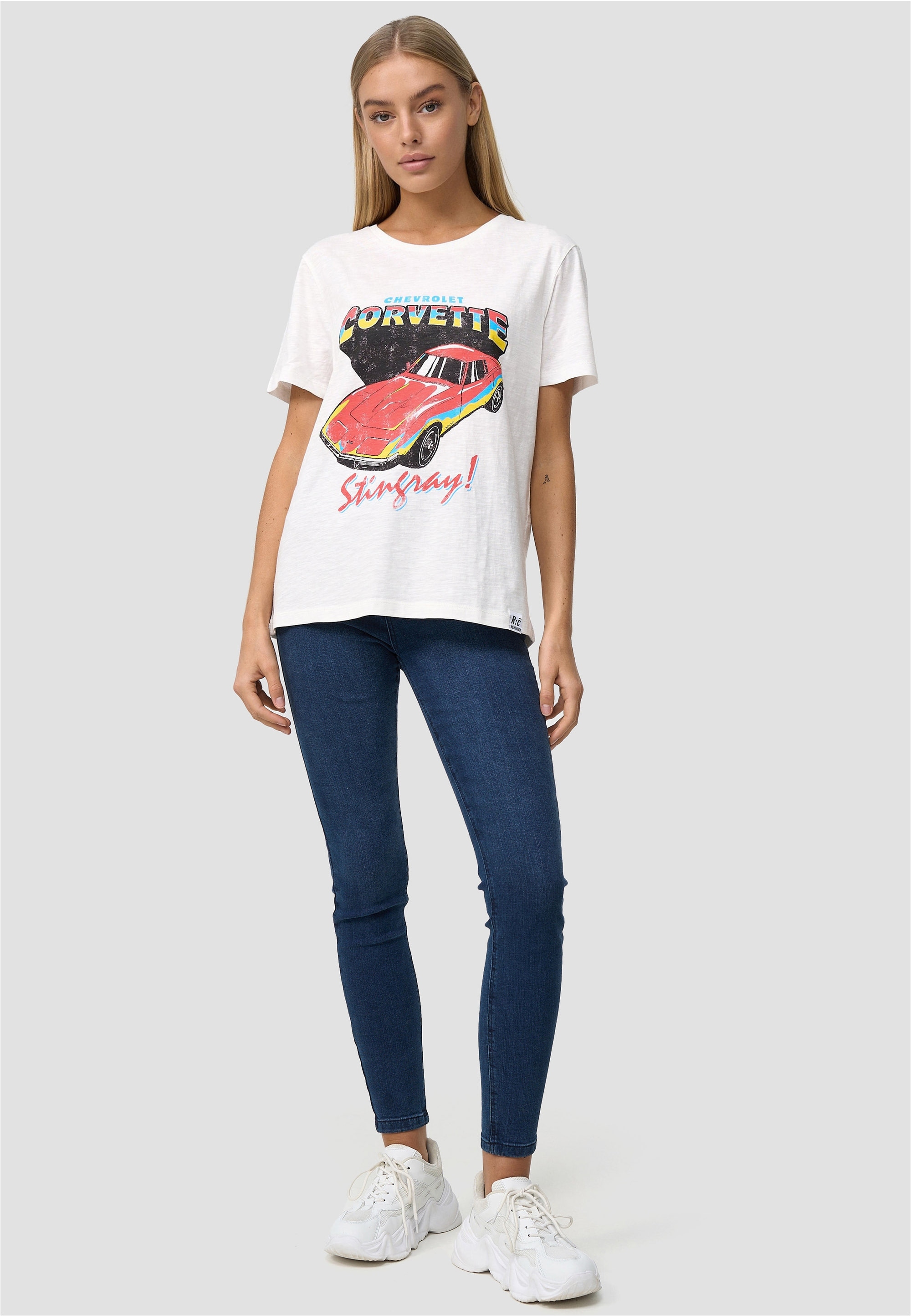 Recovered T-Shirt »Corvette Stingray«, im zeitlosen Design
