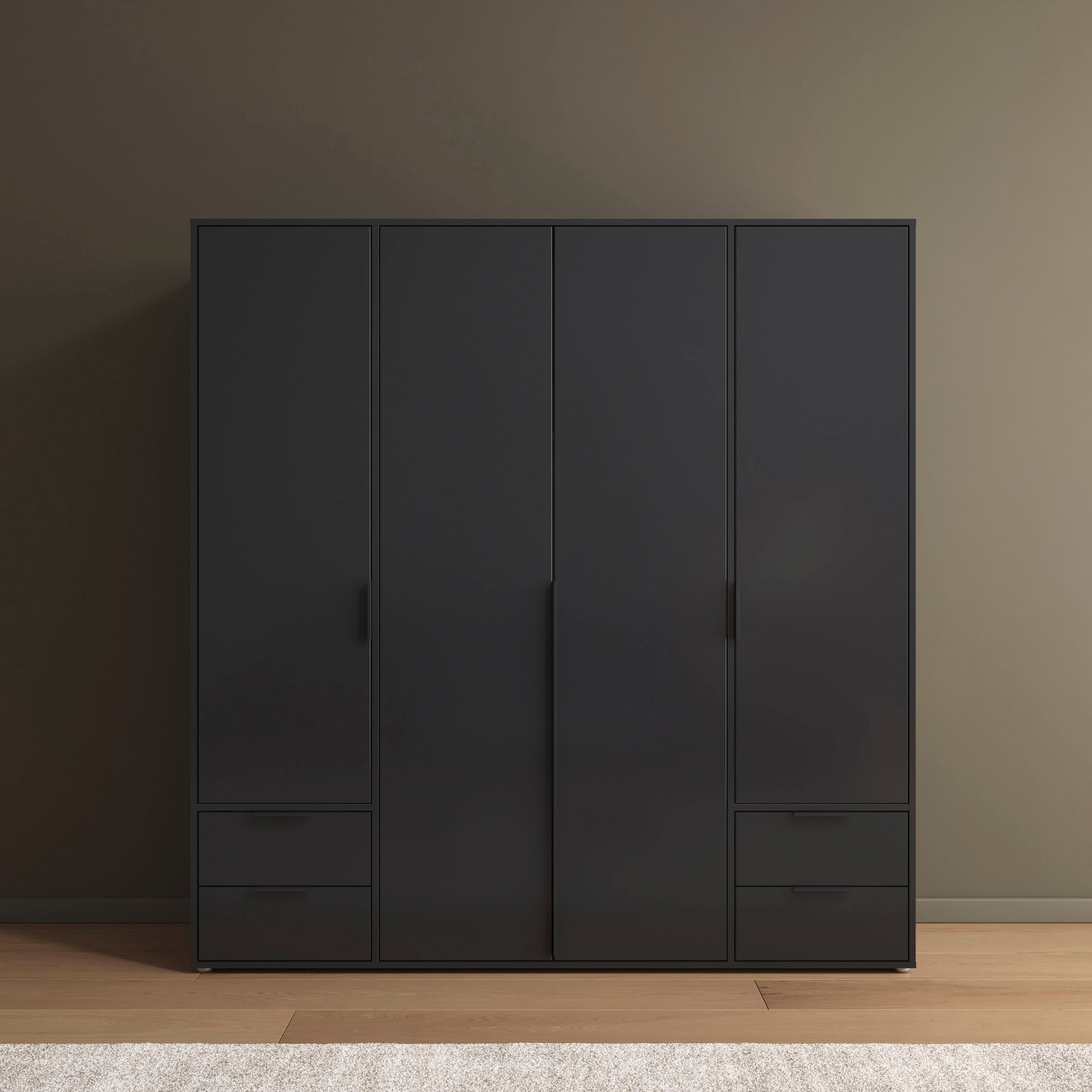 rauch "Kleiderschrank Schrank Garderobe Wäscheschrank NAGATA viel Stauraum" in 3 verschiedenen Ausstattungen BASIC/CLASSIC/PREMIUM, mit Schubladen sowie Stangengriffen TOPSELLER MADE IN GERMANY