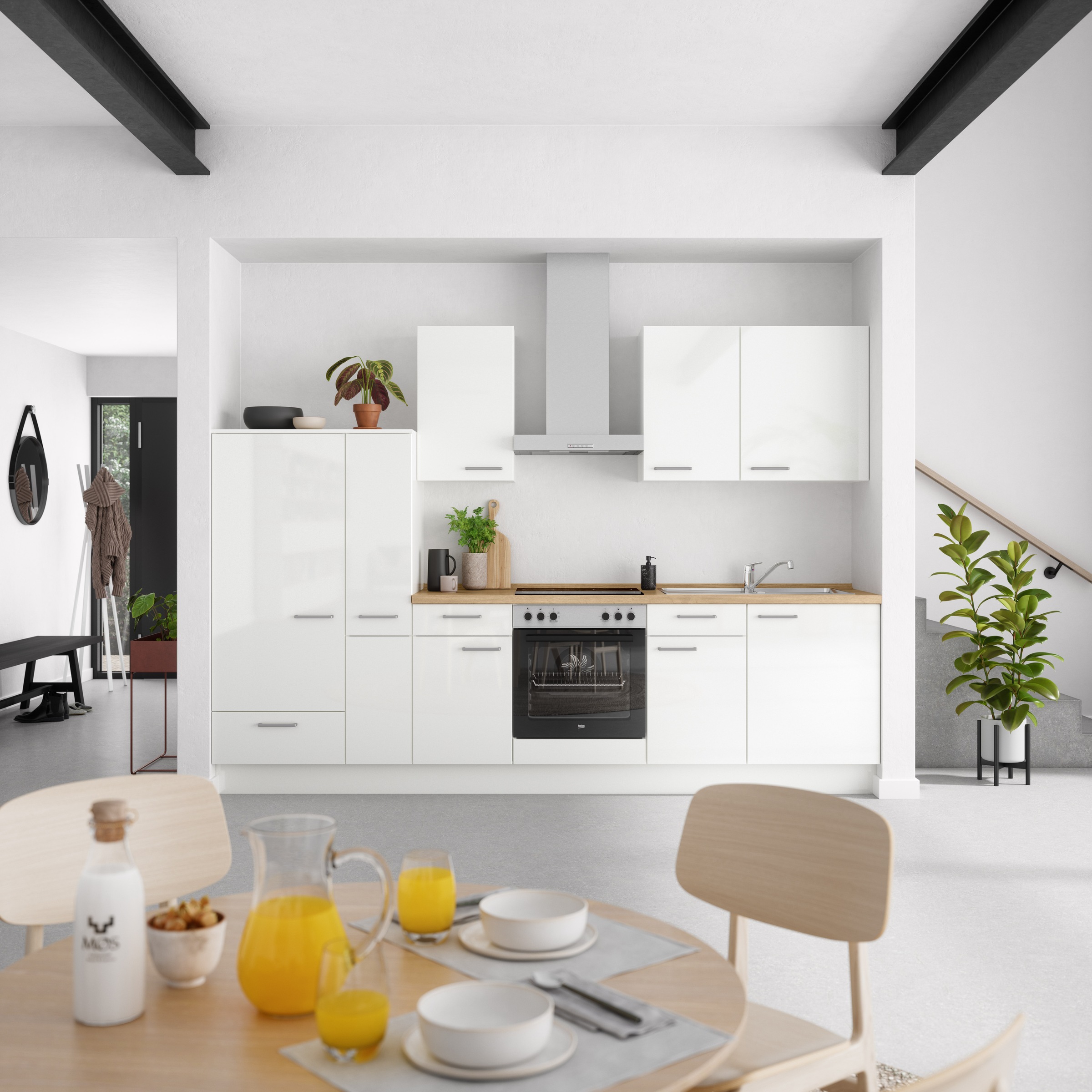 nobilia® Küchenzeile »"Flash I"«, vormontiert, Ausrichtung wählbar, Breite 300 cm, wahlw. mit E-Geräten