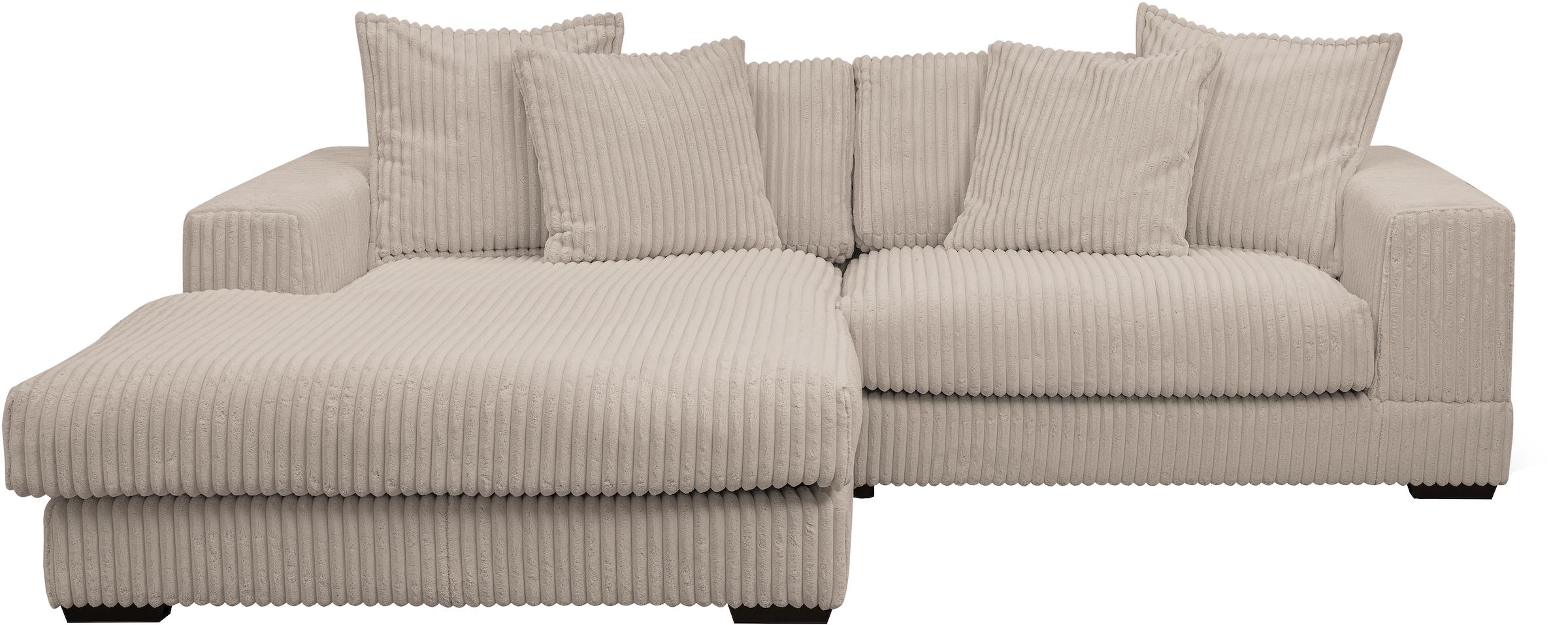 WERK2 Ecksofa »Eldorado L-Form«, Design Ecksofa, besonders weicher Sitzkomfort, extra breite Ottomane