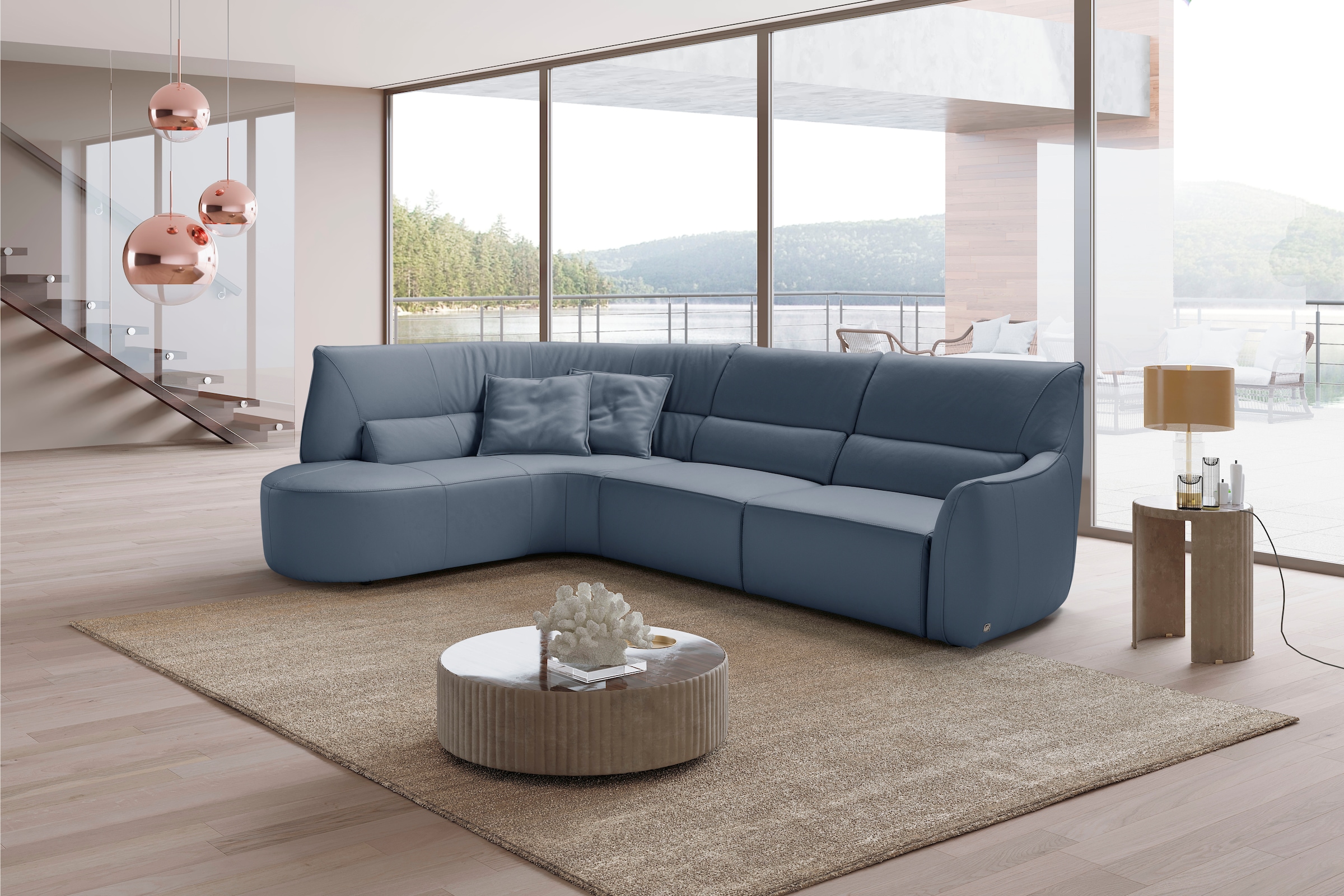 Egoitaliano Ecksofa "Puffy, extravagant & edel, Retro Designsofa, hoher Sit günstig online kaufen
