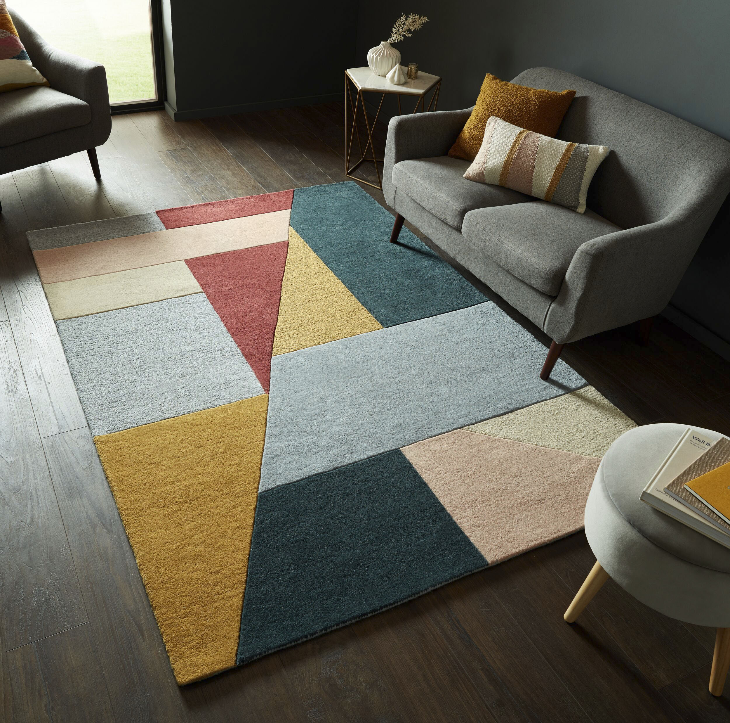 FLAIR RUGS Wollteppich "Alwyn" rechteckig 10 mm Höhe Wolle, Teppich, Wohnzi günstig online kaufen