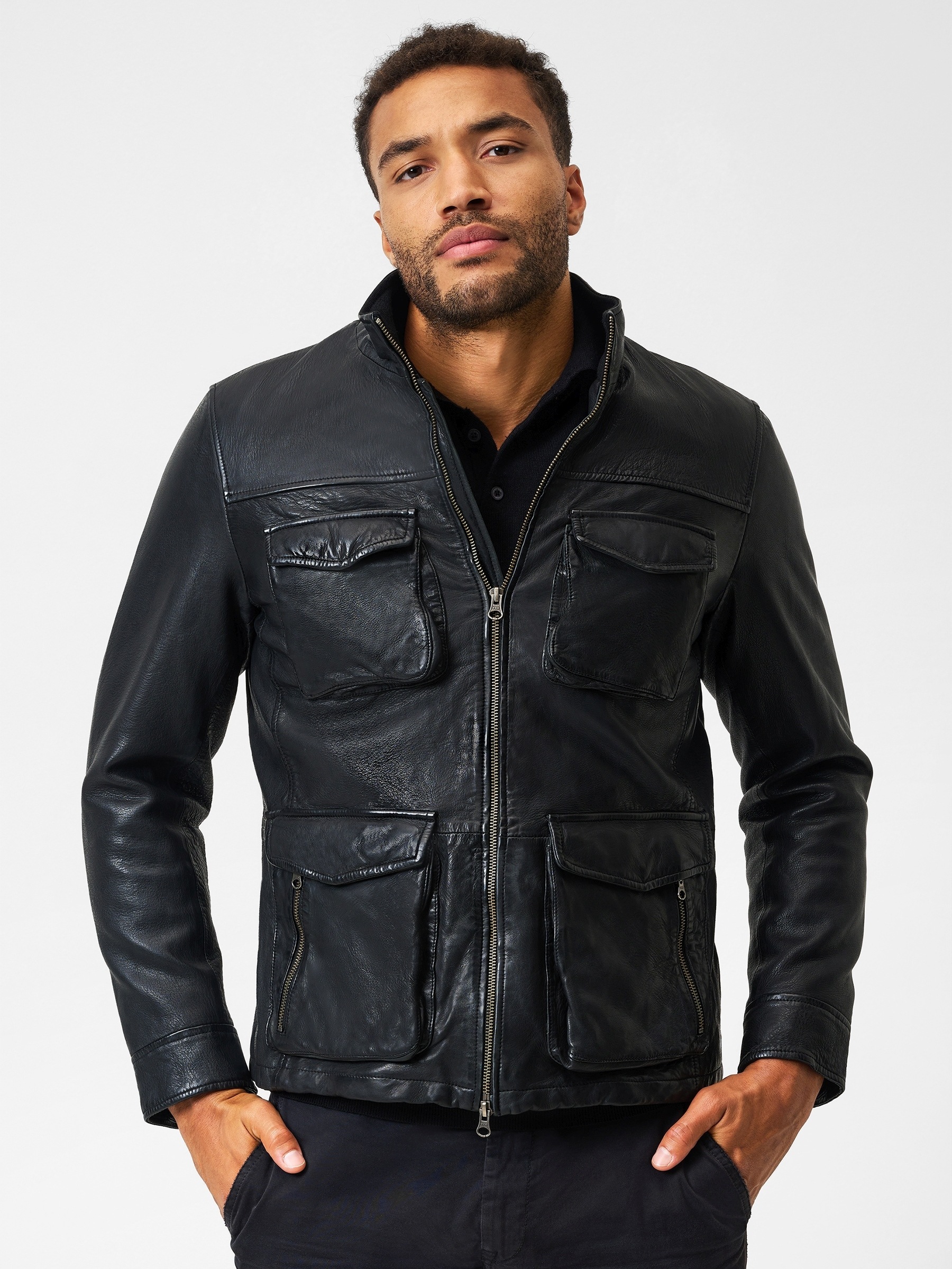 RICANO Cargojacke »Lederjacke Stefano« Handgefertigt aus echtem Leder