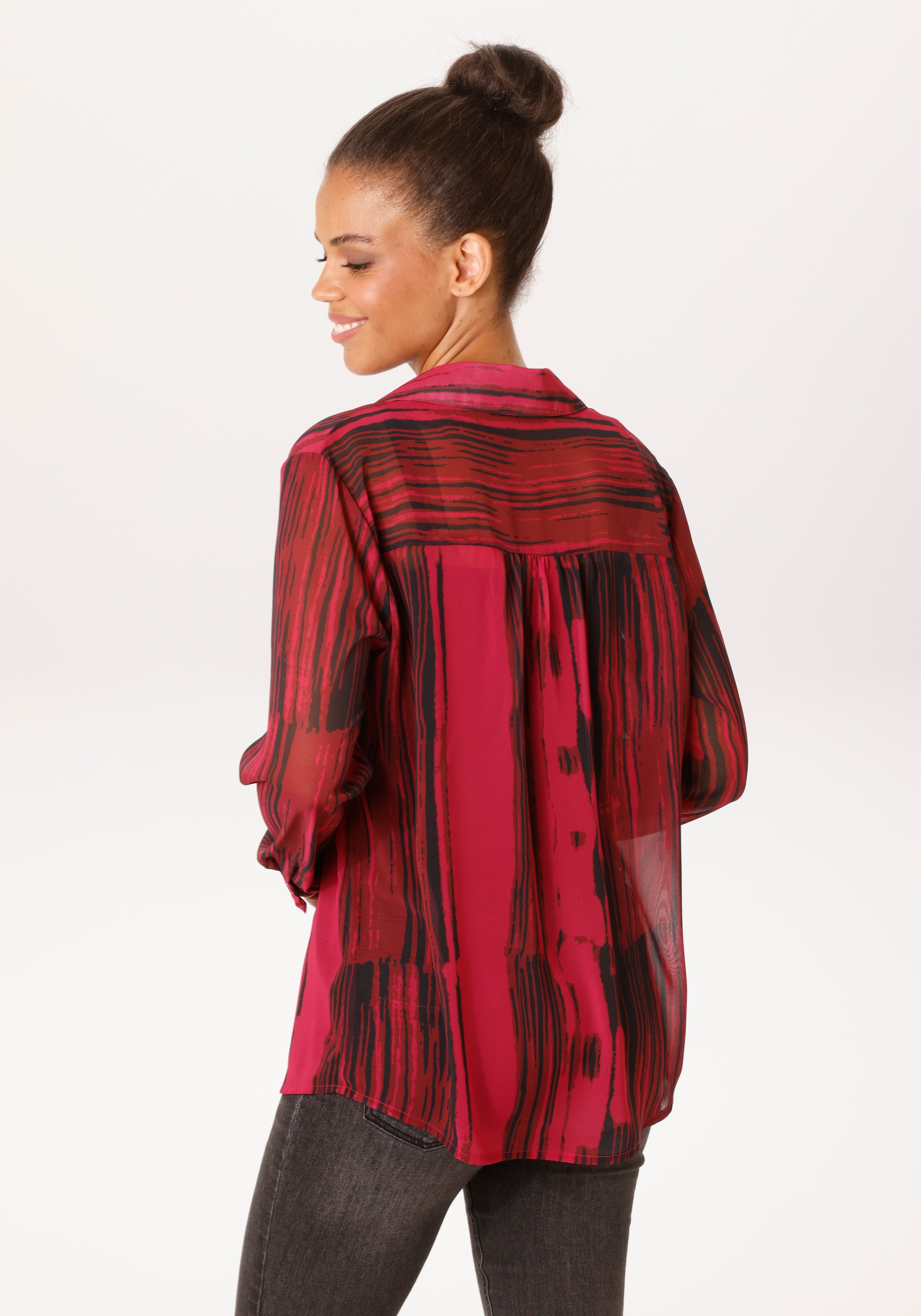 Aniston CASUAL Hemdbluse im extravagantem Streifen-Dessin - NEUE KOLLEKTION günstig online kaufen