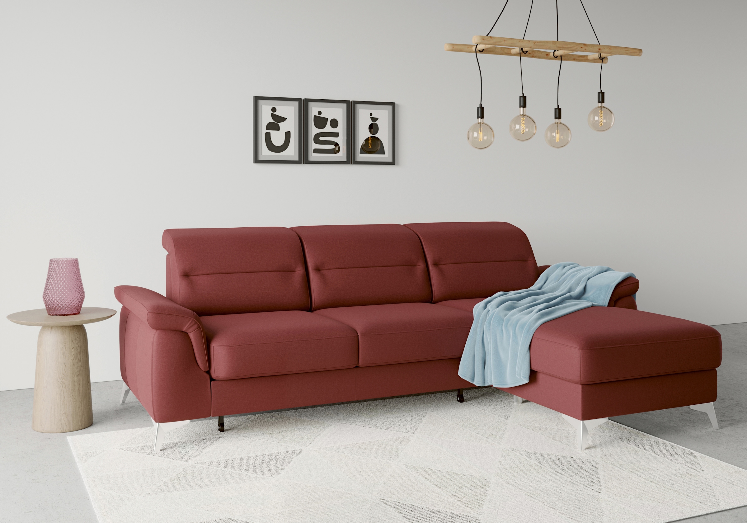 sit&more Ecksofa "Sinatra L-Form", mit Recamiere, optinal mit Kopfteilverst günstig online kaufen