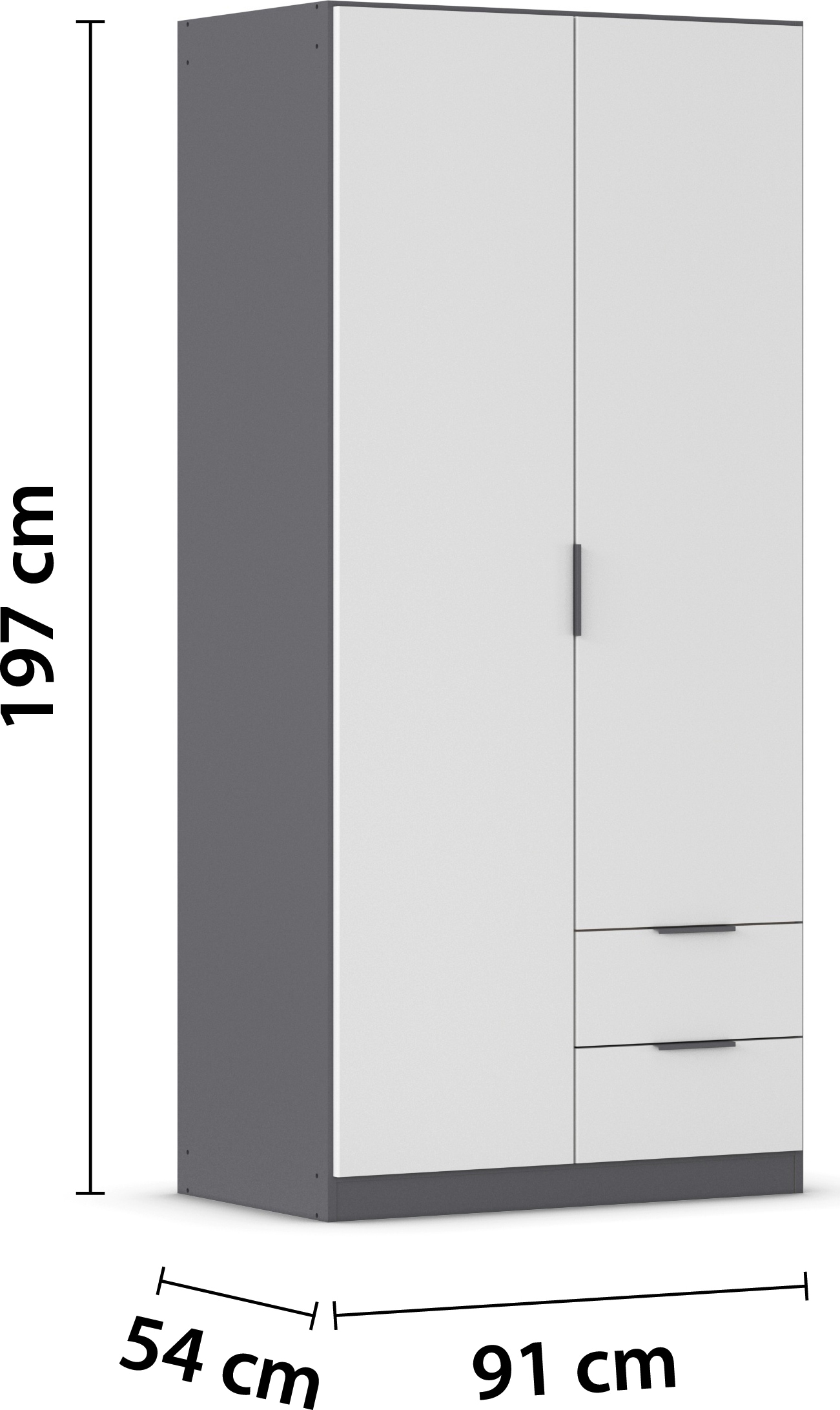 rauch Kleiderschrank »Drehtürenschrank Schrank Garderobe Ankleide Schlafzimmer LAGOA« 3 verschiedene Ausstattungen BASIC/CLASSIC/PREMIUM (inkl. SOFT-CLOSE),  mit geräumigen Schubladen, optional mit Aufsatz MADE IN GERMANY