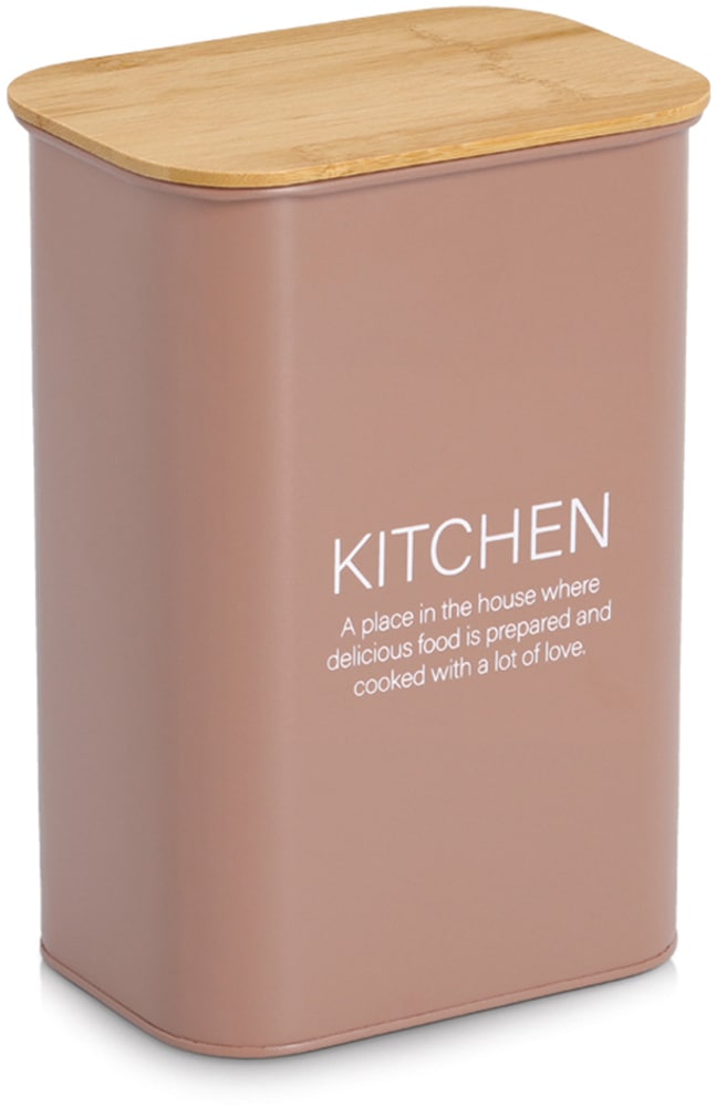 Zeller Present Vorratsdose "mit Bambusdeckel "Kitchen"" Trendfarbe, 3500 ml