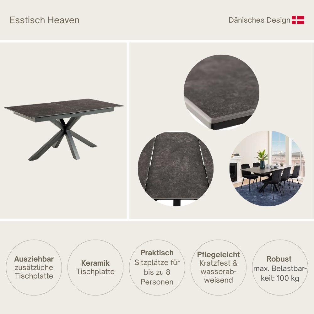 Actona Heaven Dining Table Brown 210cm 2