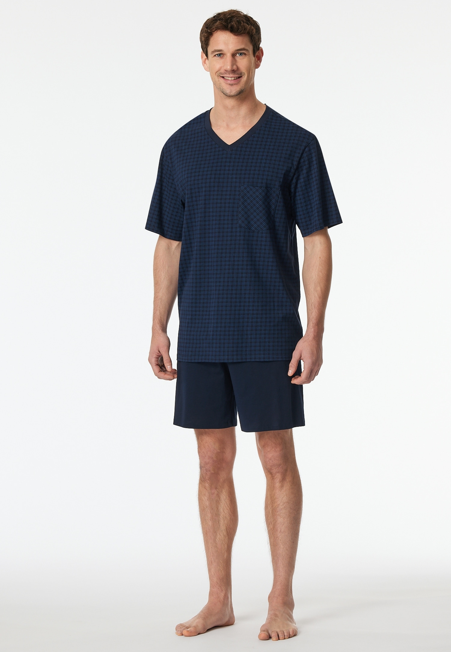 Schiesser Shorty "Comfort Essentials", 2 Stk. Brusttasche, V-Ausschnitt, Ku günstig online kaufen