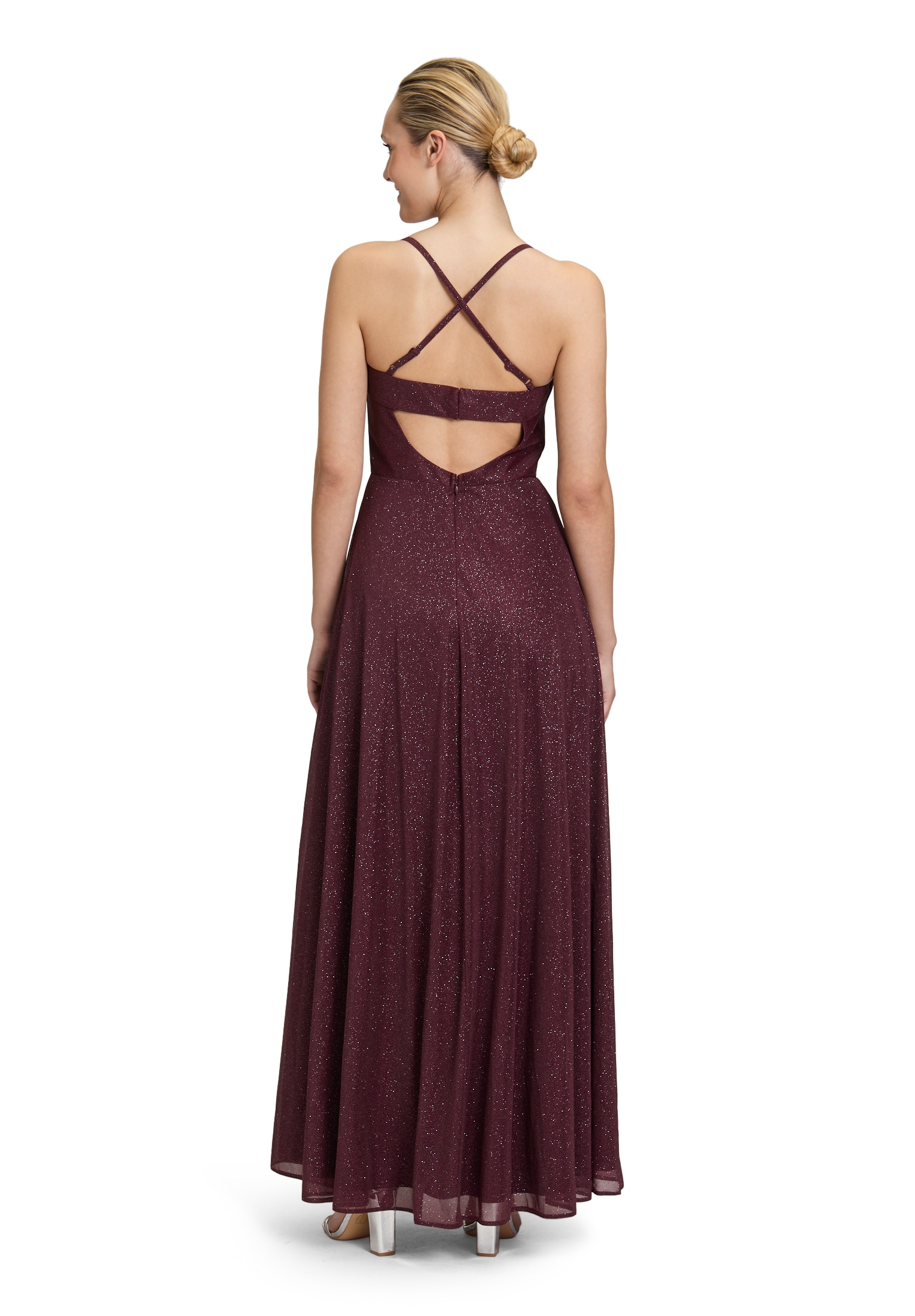 Vera Mont Abendkleid »Vera Mont Damen Abendkleid mit Wasserfallausschnitt«, Glitzer