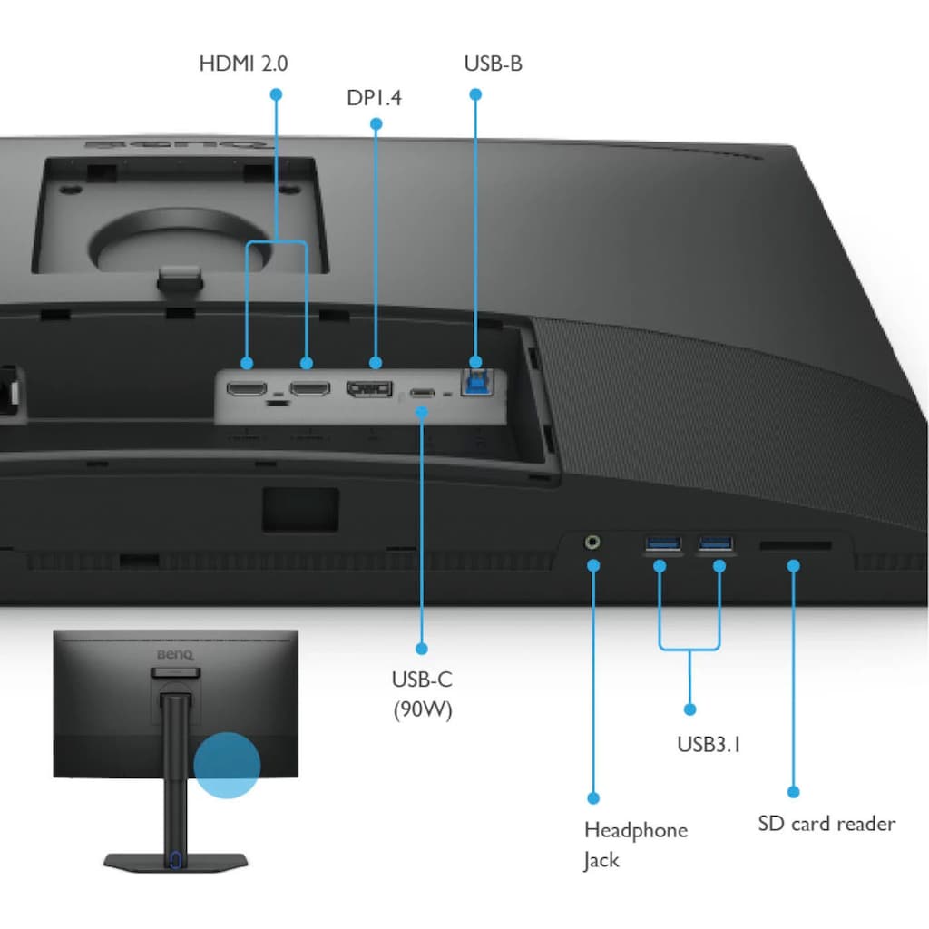 BenQ LED-Monitor »SW272U«, 69 cm/27 Zoll, 3840 x 2160 px, 4K Ultra HD, 5 ms Reaktionszeit, 60 Hz