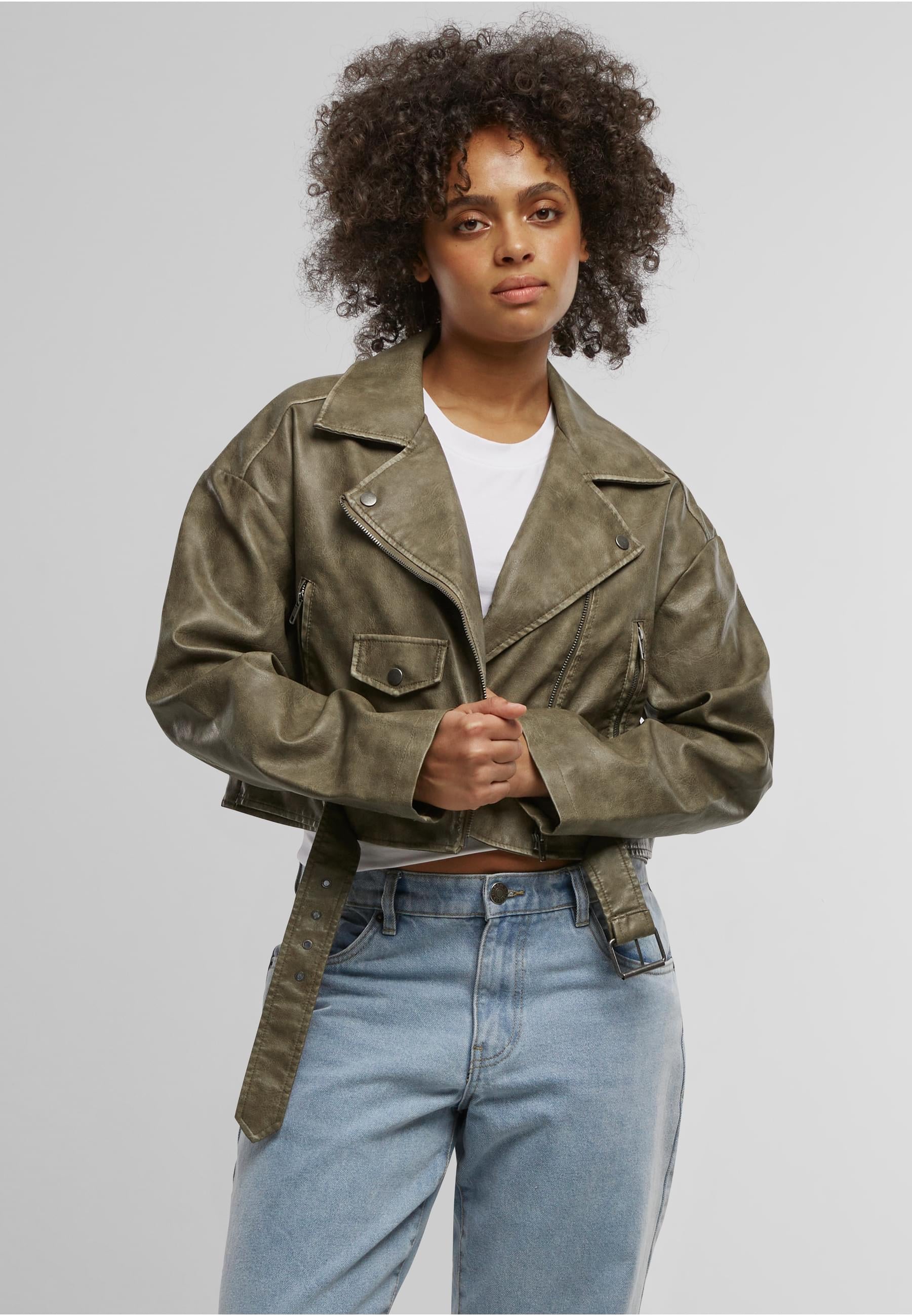 URBAN CLASSICS Allwetterjacke »Urban Classics Ladies Vintage Jacket«, (1 St.), ohne Kapuze