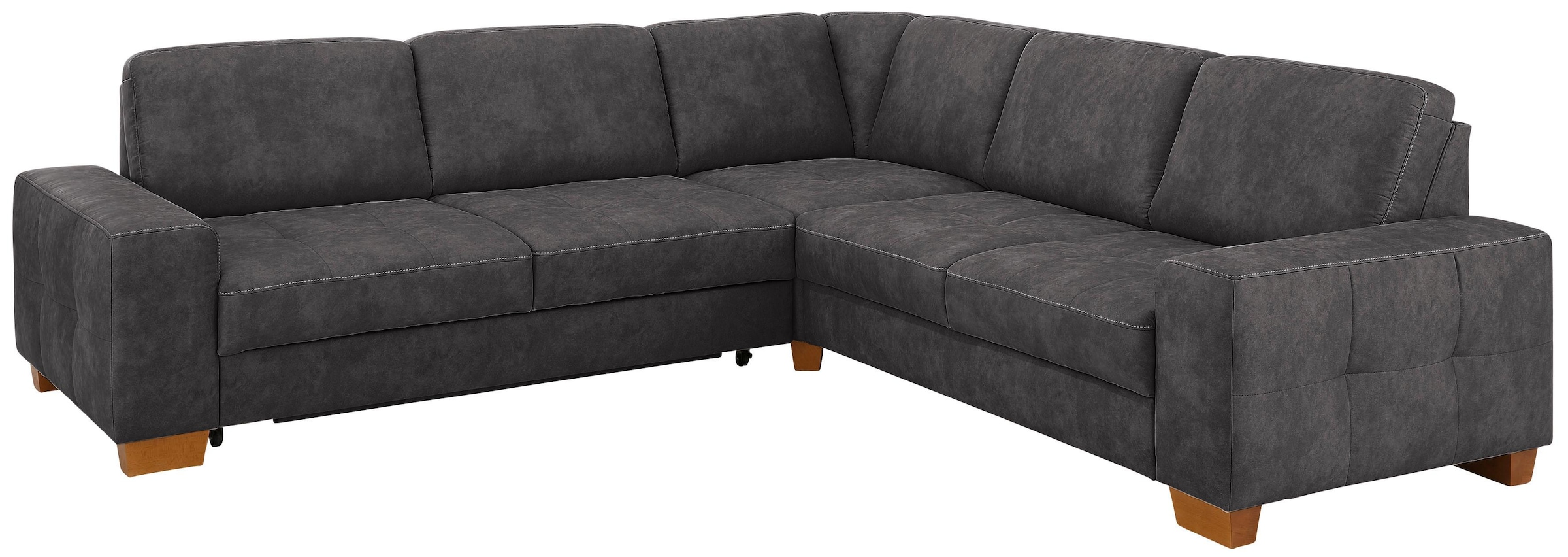OTTO home Ecksofa "Puccini L-Form" mit Federkern, Sitztiefenverstellung, Kontrastnaht