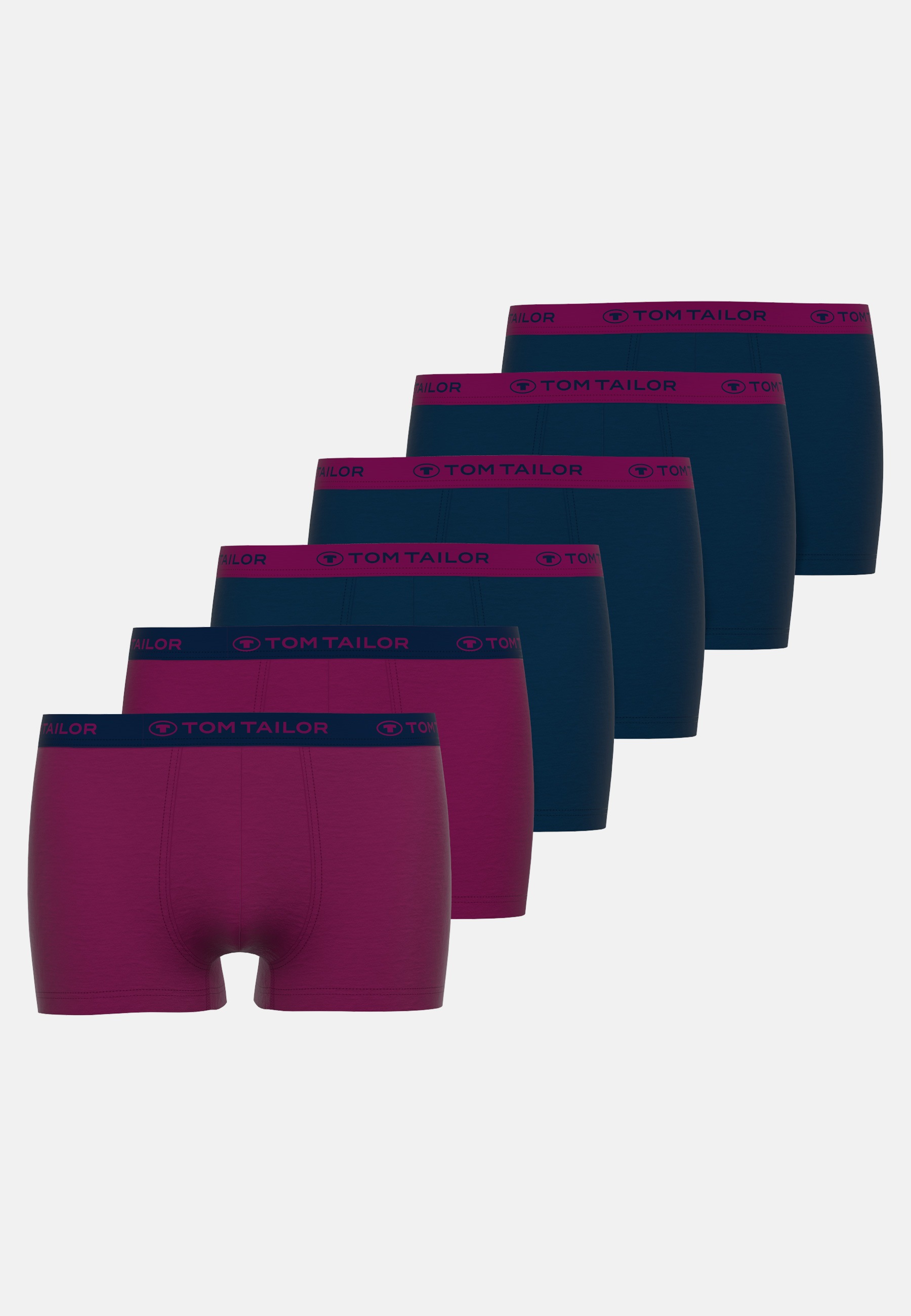 TOM TAILOR Boxershorts »Buffer«, (6er Pack), mit Logobund