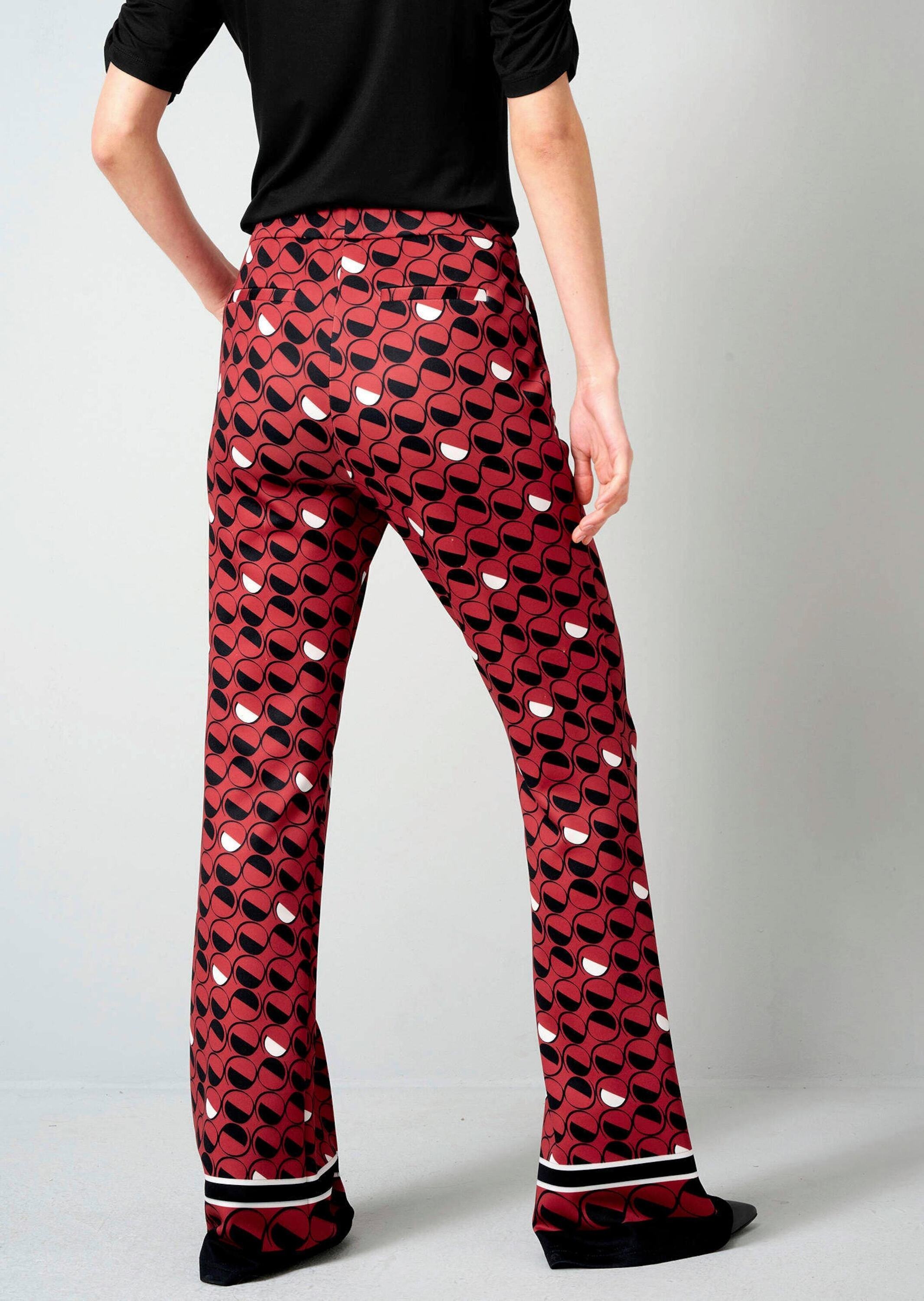 Alba Moda Printed Trousers Black 20 3