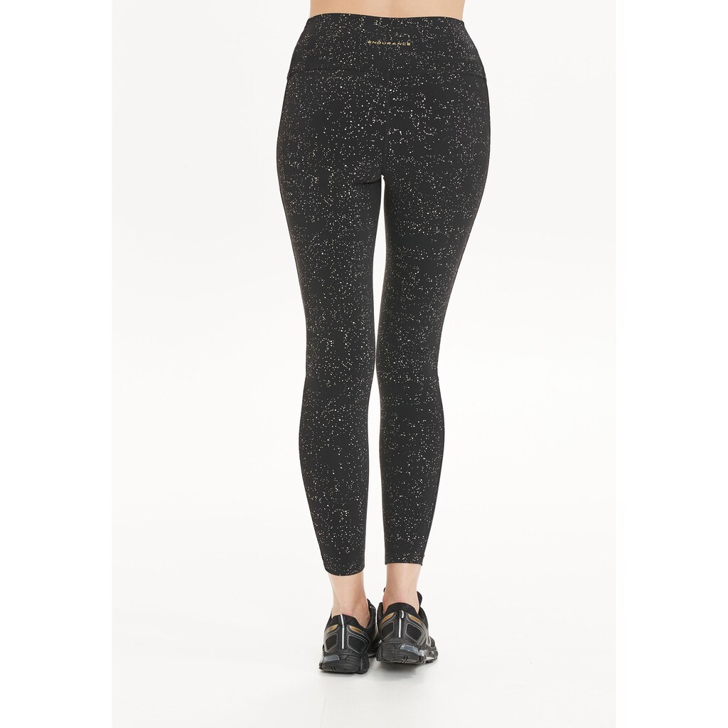 Marken ENDURANCE ENDURANCE Lauftights »Kambelly«, mit leichter Kompression schwarz-goldfarben Marken ENDURANCE ENDURANCE Lauftights »Kambelly«, mit leichter Kompression schwarz-goldfarben