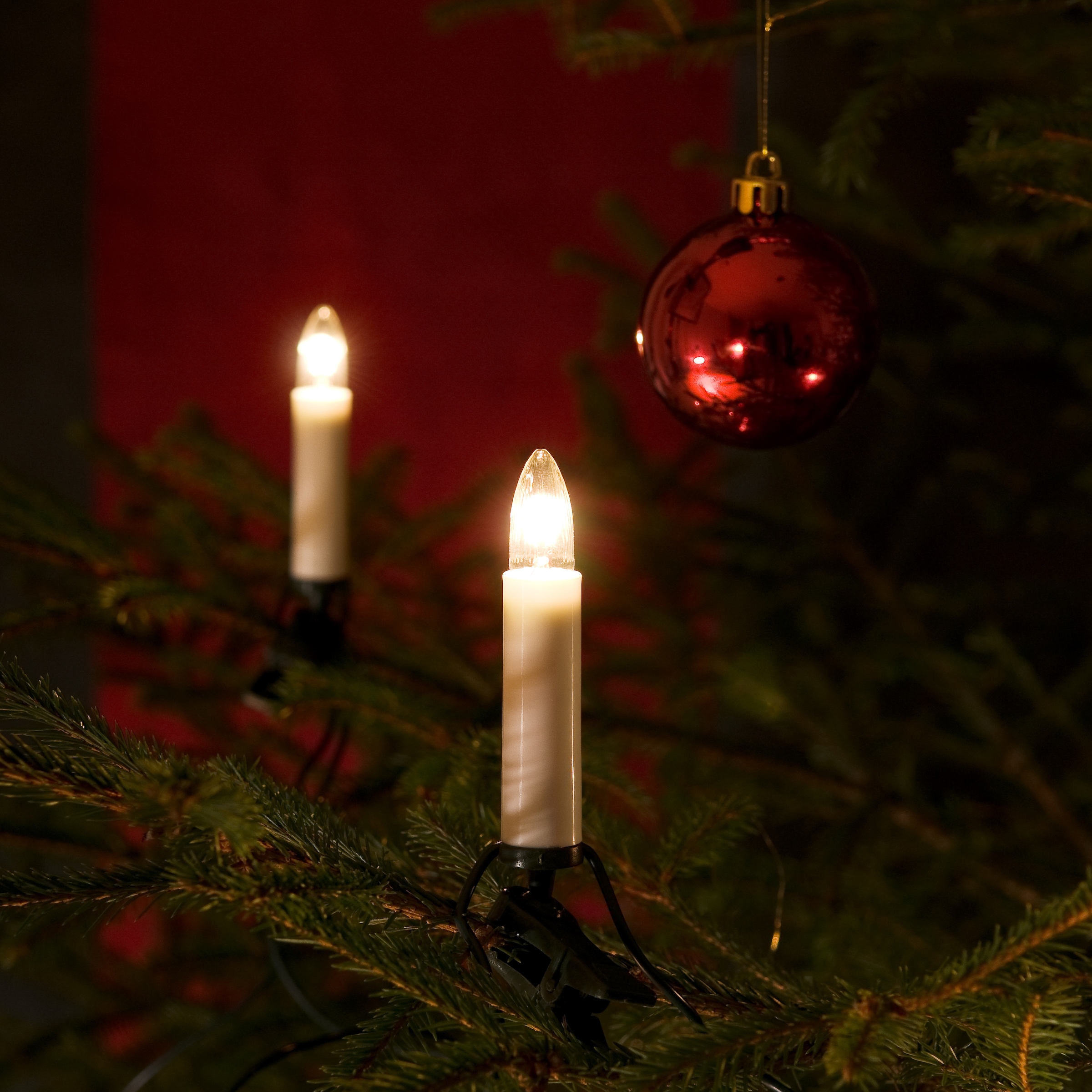 String, Birnen St.- 25 | One »Weihnachtsdeko, flammig, 25 Topbirnen, bestellen Christbaumschmuck«, BAUR Christbaumkerzen Baumkette, KONSTSMIDE klare