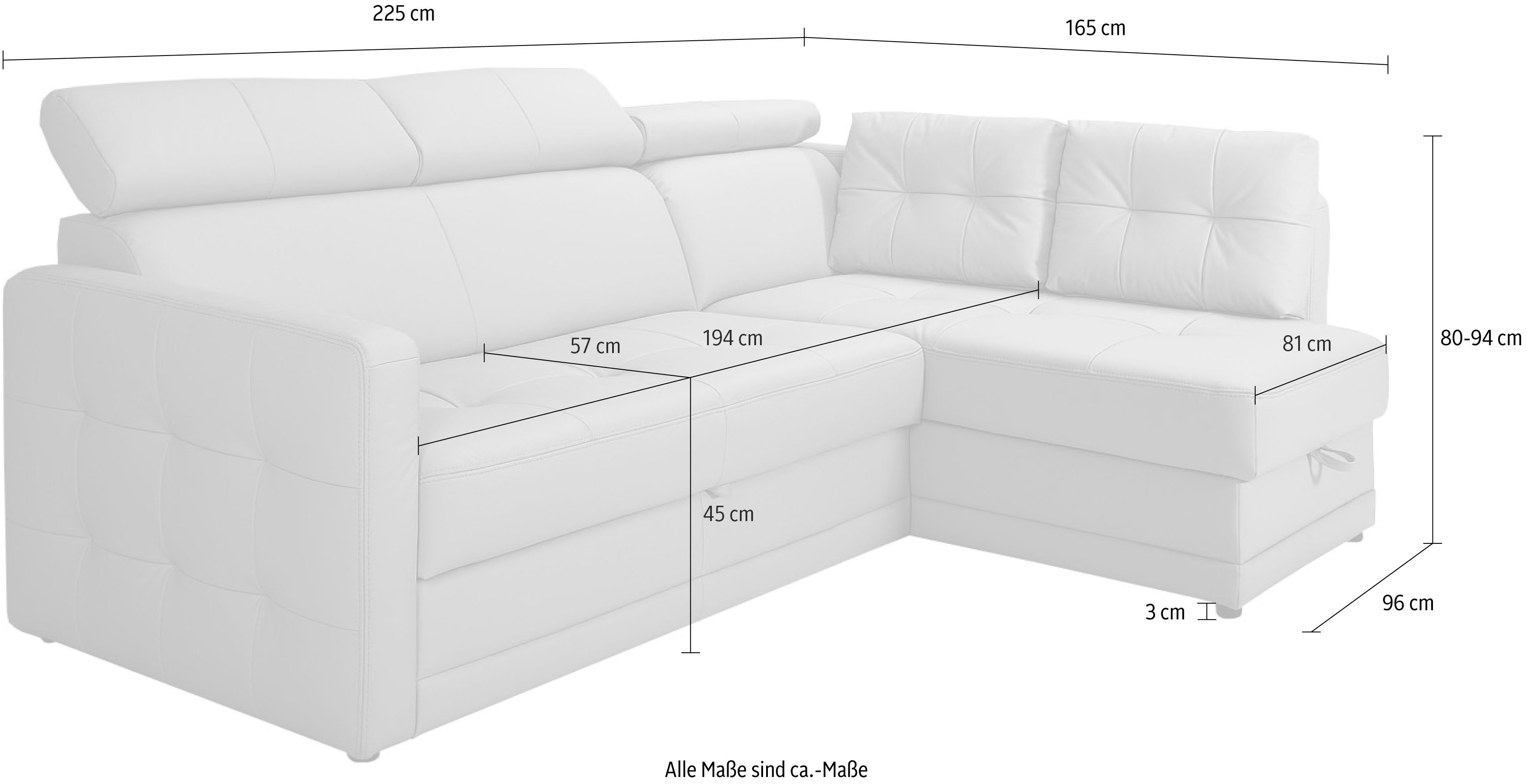 Thumbnail - exxpo - sofa fashion Ecksofa "Arles, Federkern, OTTOs Choice, zeitlos, Breite 225cm, L-Form" wahlweise mit Bettfunktion ...