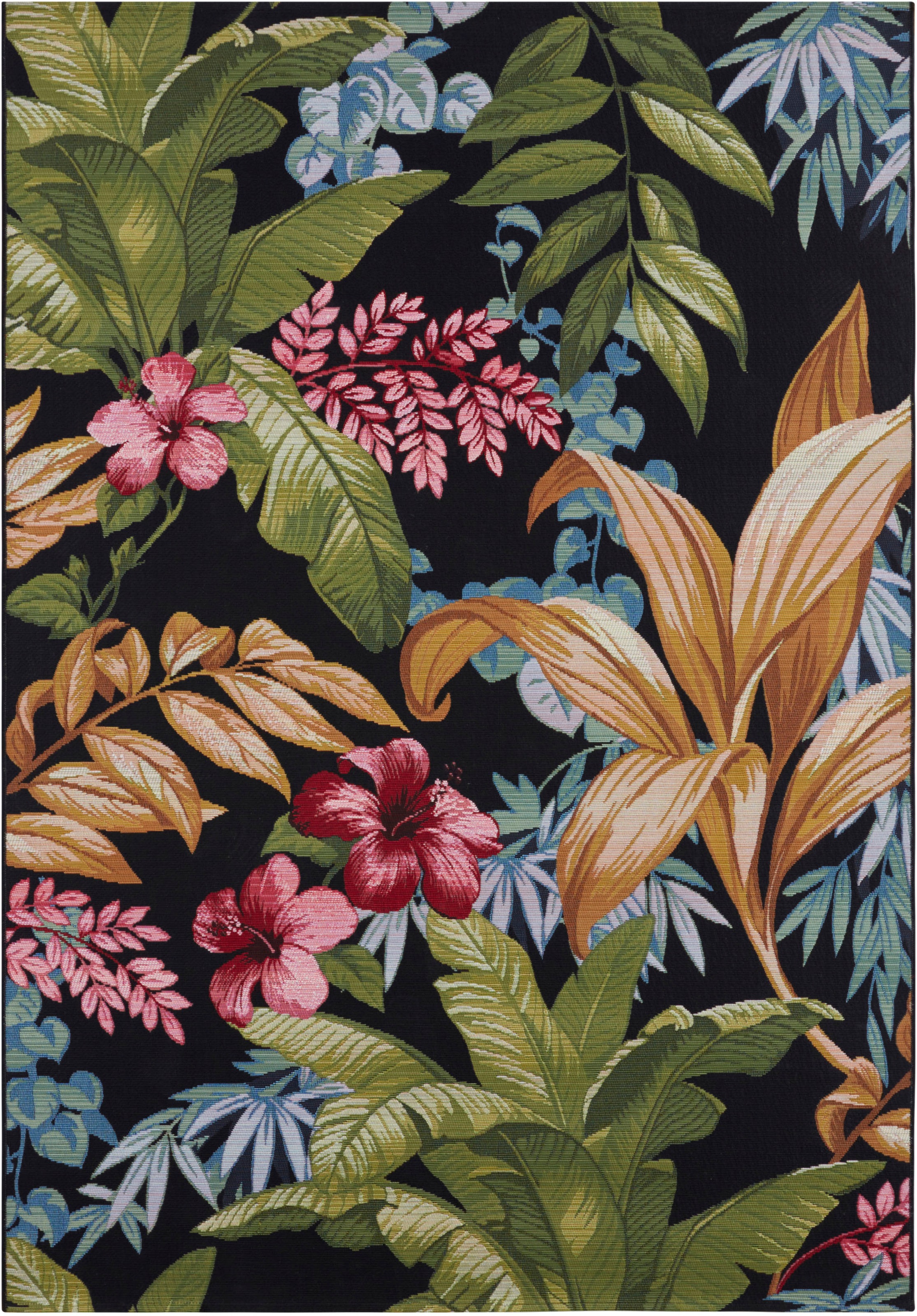 HANSE Home Outdoorteppich "Tropical Flowers", rechteckig, 3 mm Höhe, In-& Outdoor, Teppich, Wetterfest, Balkon, Garten, 