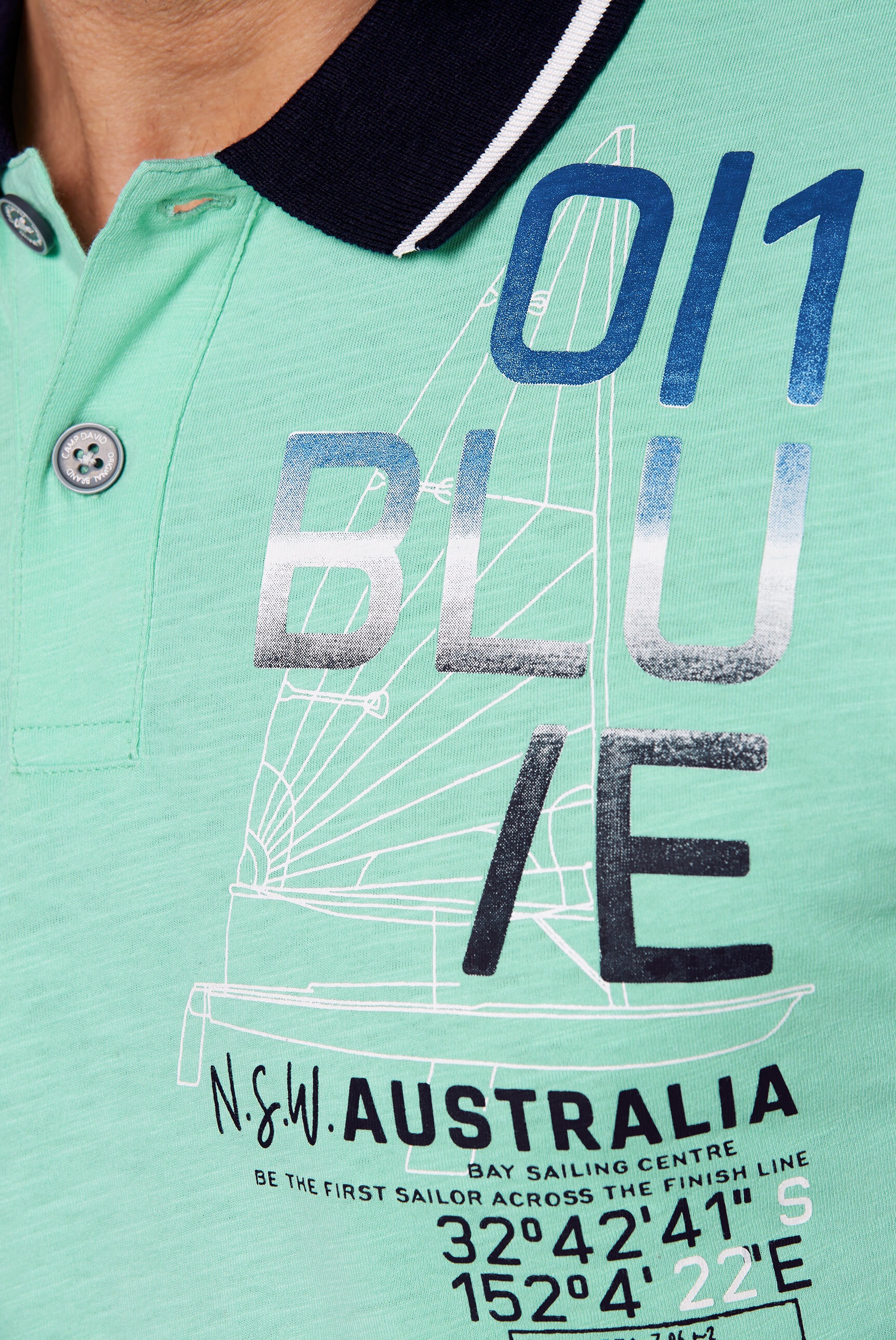 CAMP DAVID Poloshirt, aus Baumwolle