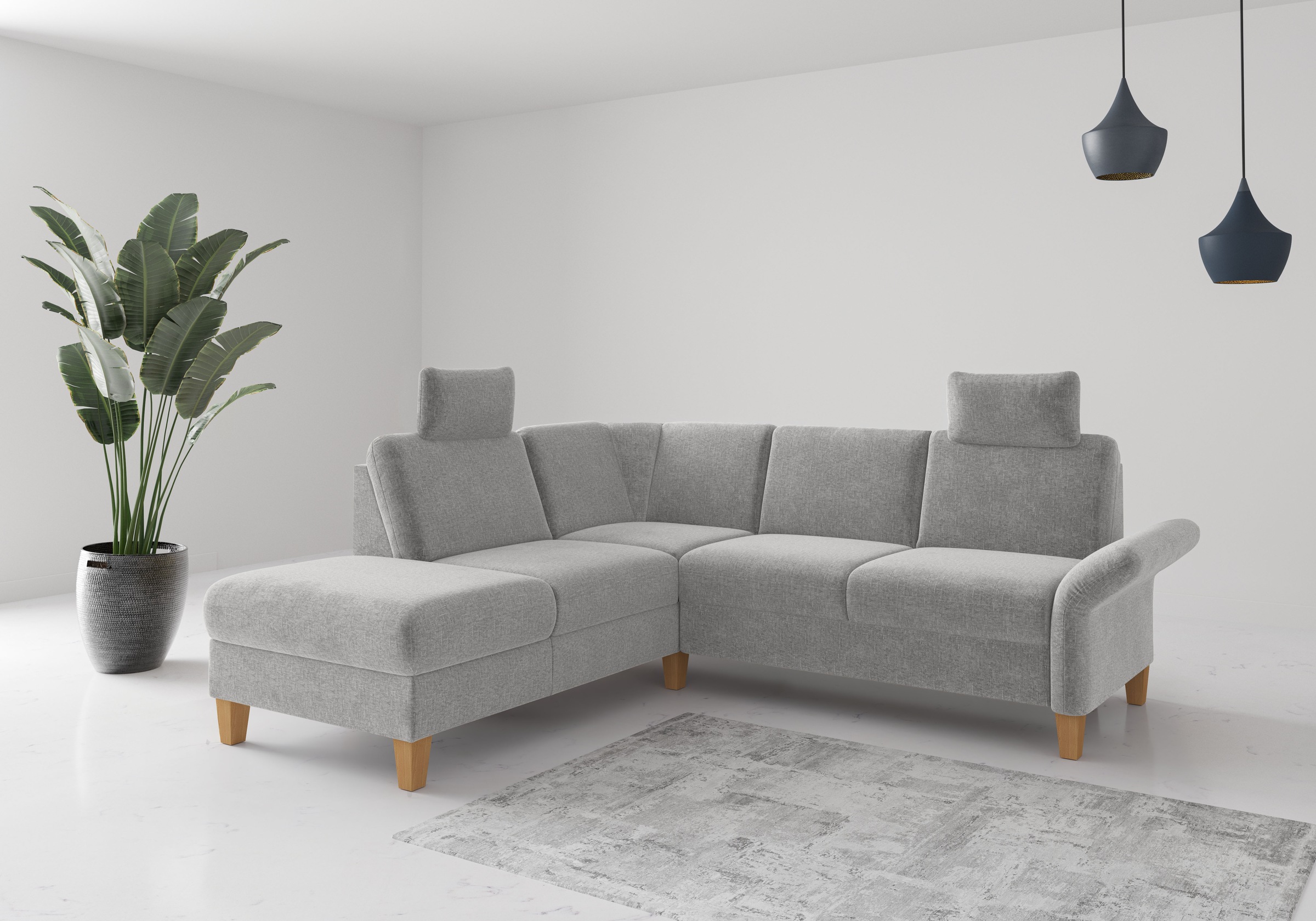 Home affaire Ecksofa "Rochelle", wahlweise mit Armlverstellung, Klappbett m günstig online kaufen