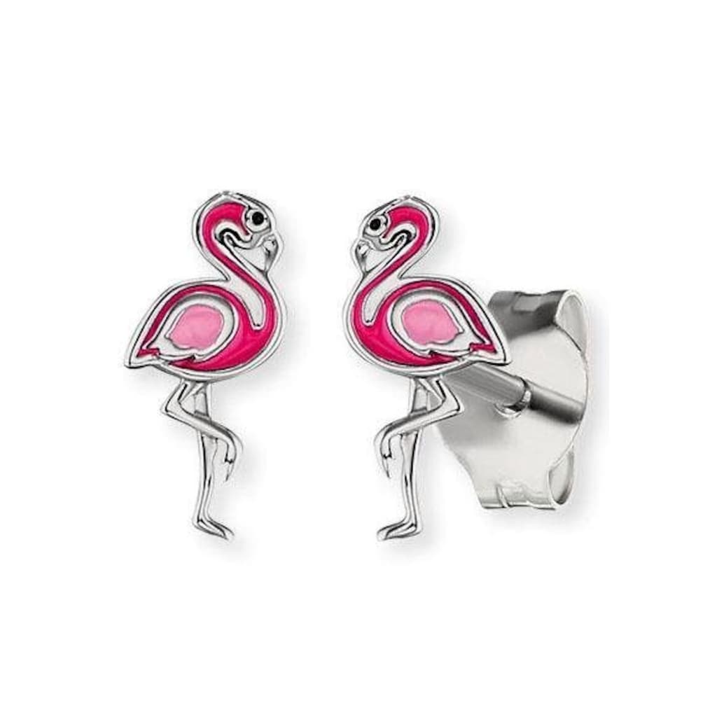 Herzengel Paar Ohrstecker »Flamingo, HEE-FLAMINGO-ST«, mit Emaille