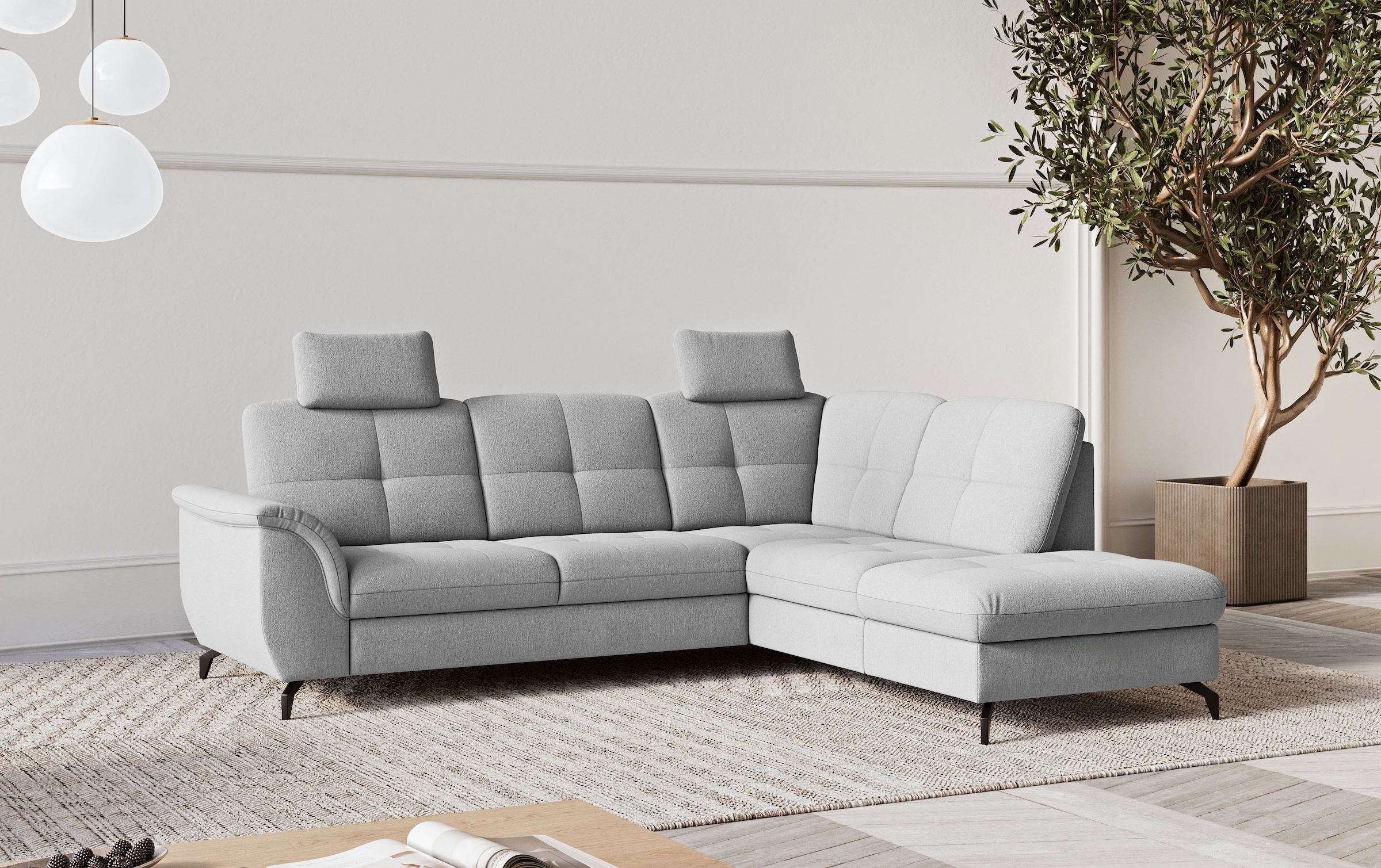 sit&more Ecksofa "Zora" wahlweise mit Schlaffunktion und Bettkasten