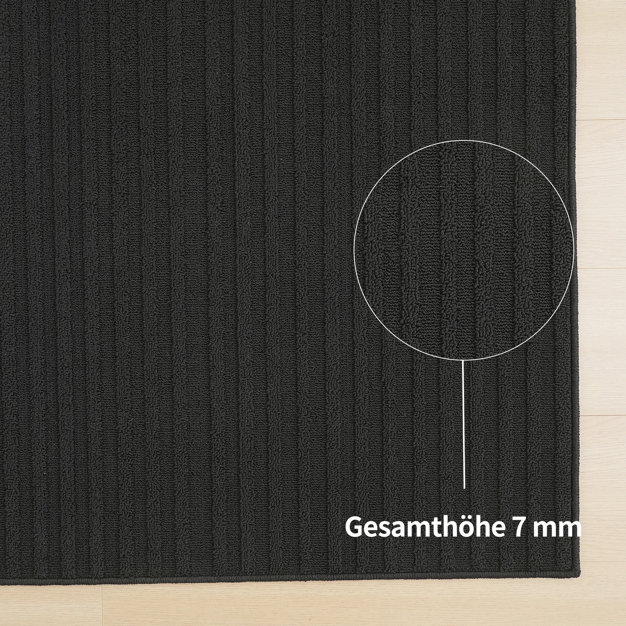 my home Teppich »Jola Hoch-Tief-Design, Scandi-Look, Zen«, rechteckig, 7 mm Höhe, Boho, Modern, 3D, Wohnzimmer, Schlafzimmer, wasserabweisend