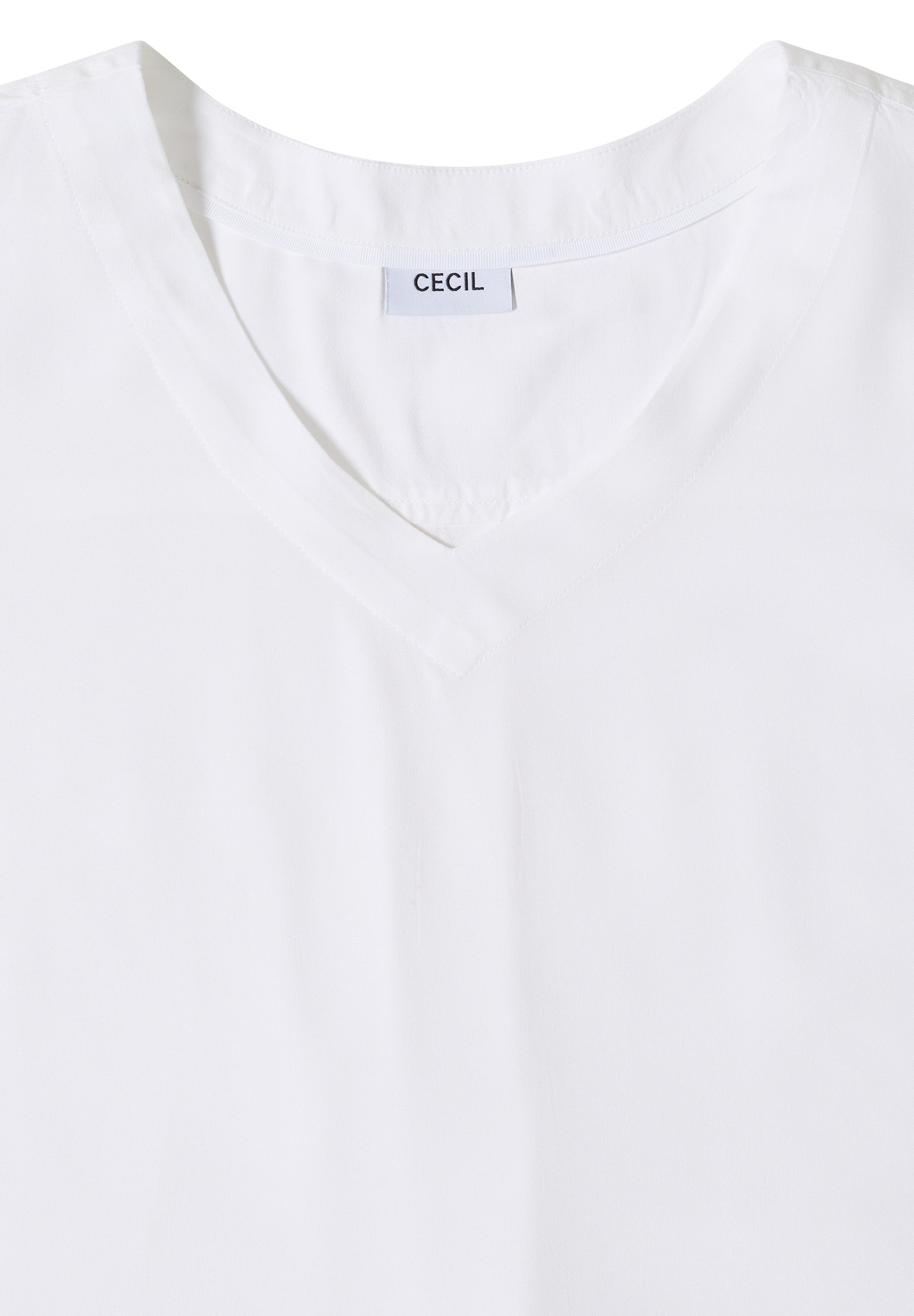 Cecil Kurzarmbluse mit Knotendetail am Saum