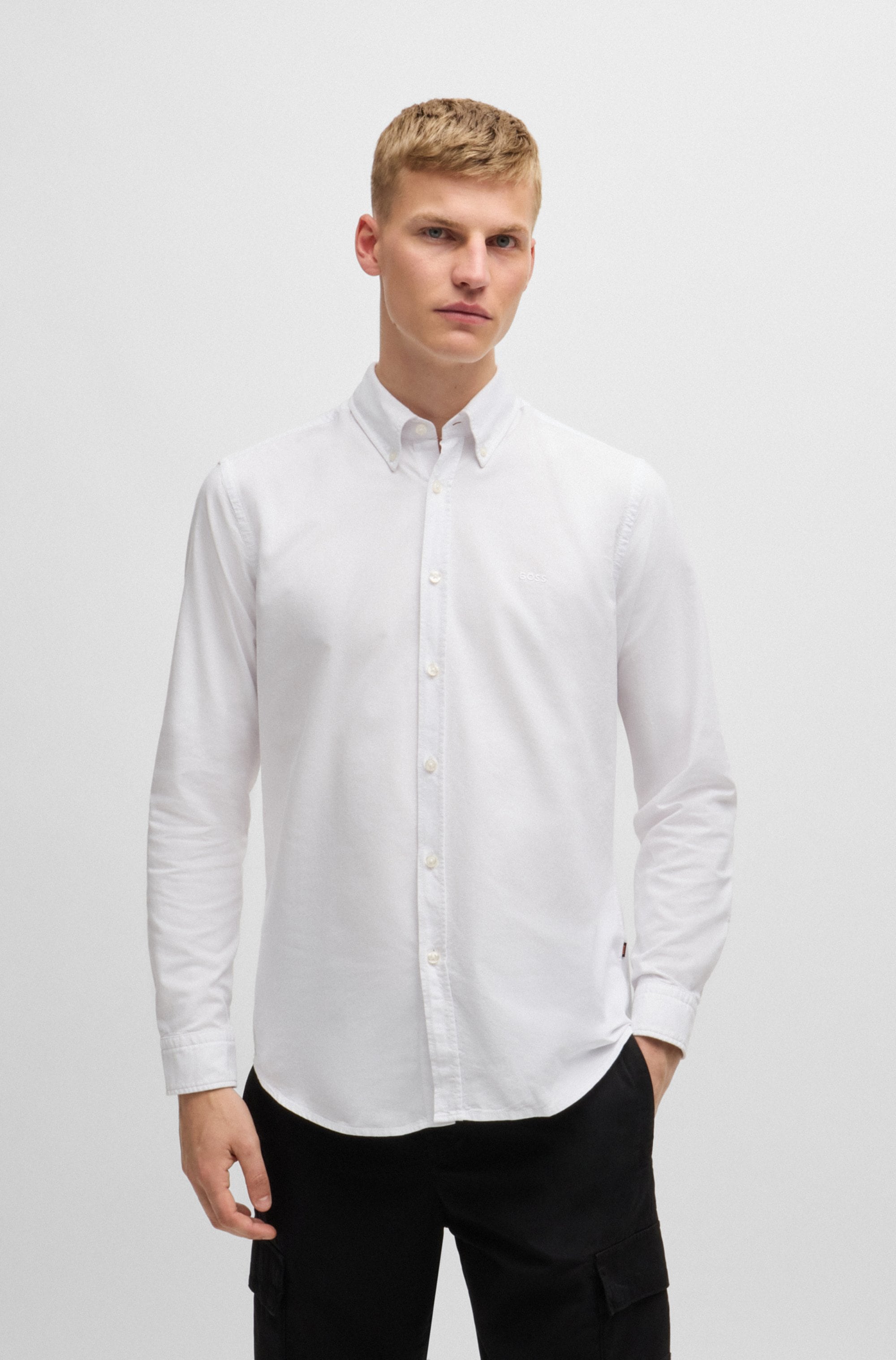 BOSS ORANGE Businesshemd "Rickert", mit Button-down-Kragen günstig online kaufen